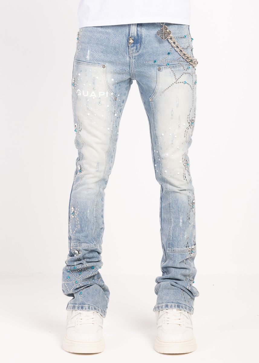 Guapi “Aqua Blue Spider Denim"