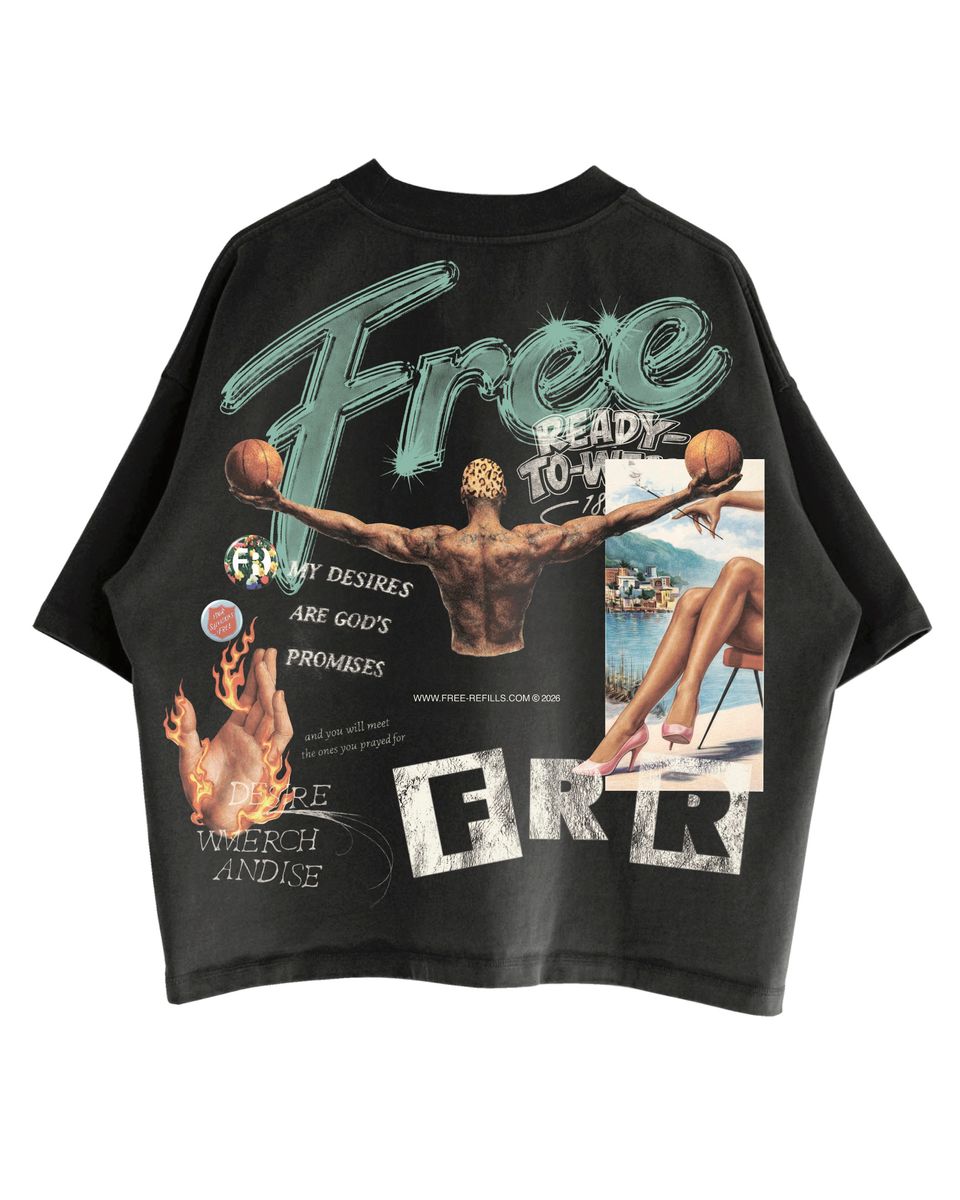Free Refills “THE POWDER ROOM BLK” Tee