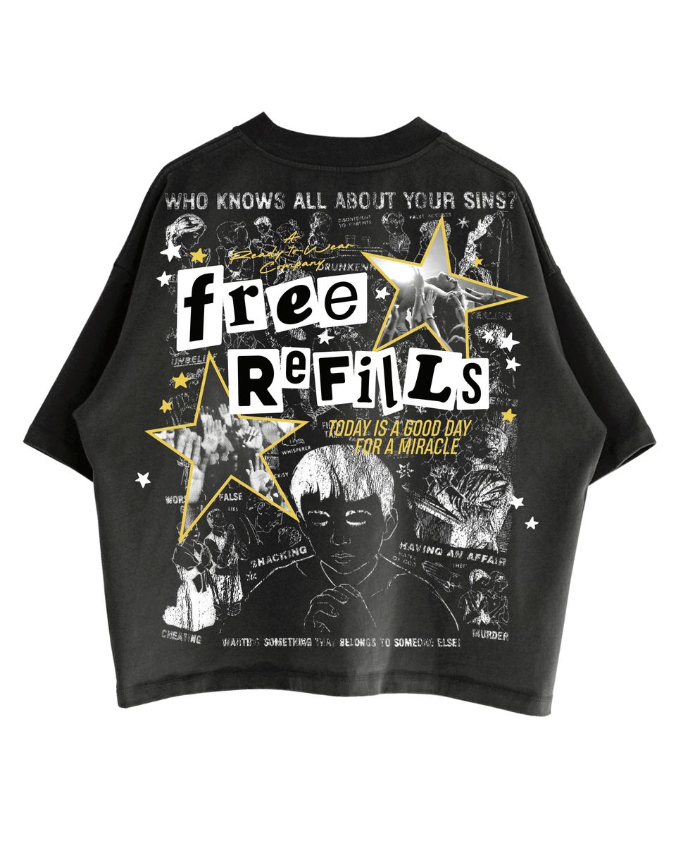Free Refills “MIRACLE BLK” Tee