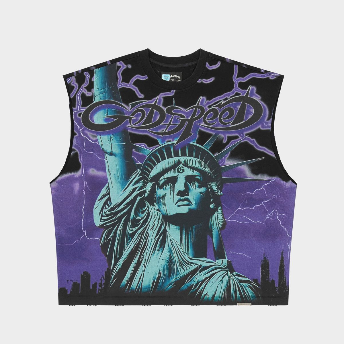 Godspeed “Voltage Sleeveless T-shirt (Purple)”