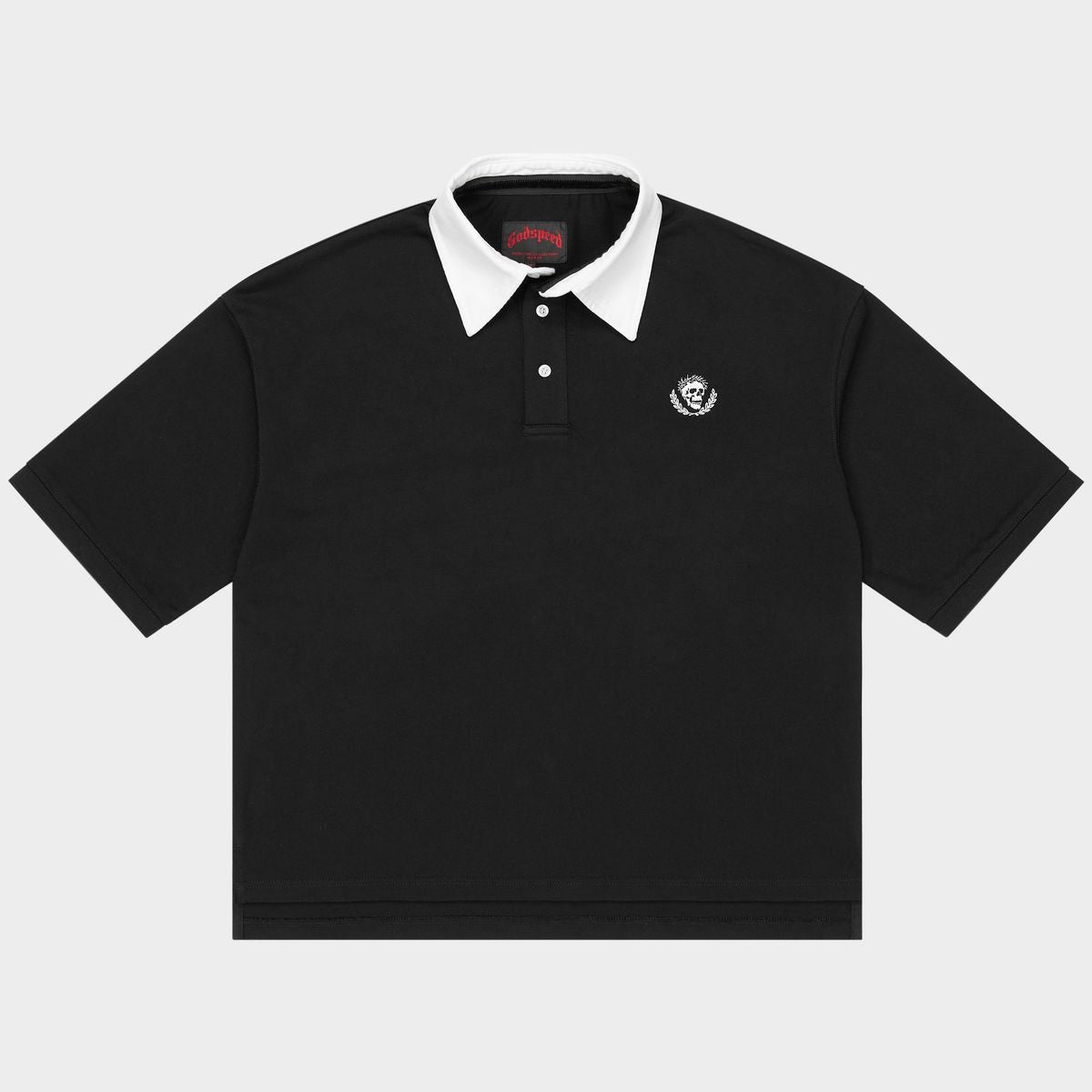 Godspeed “Victor Minimal Crest Polo" (Black)