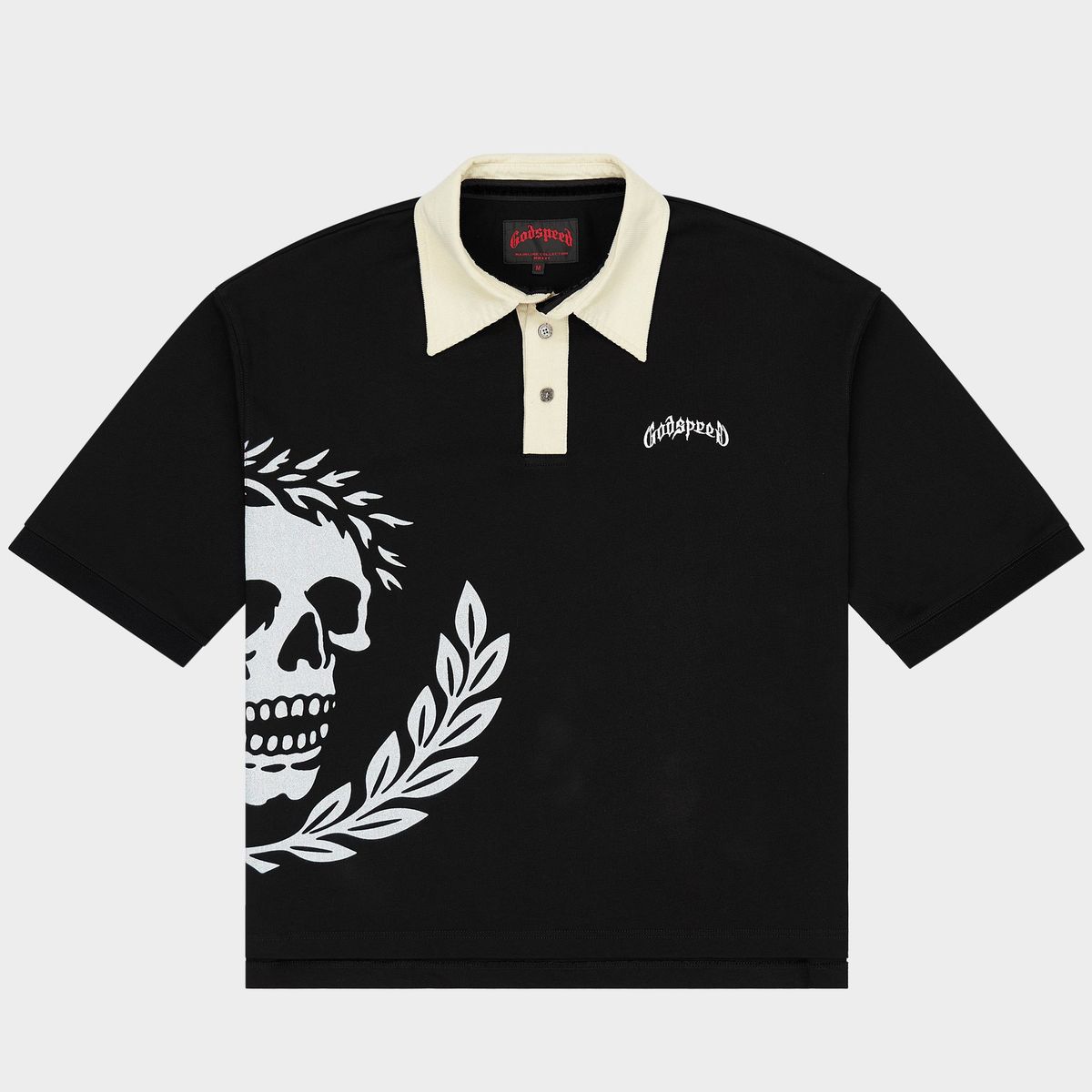 Godspeed “Victor Oversized" Crest Polo (Black)