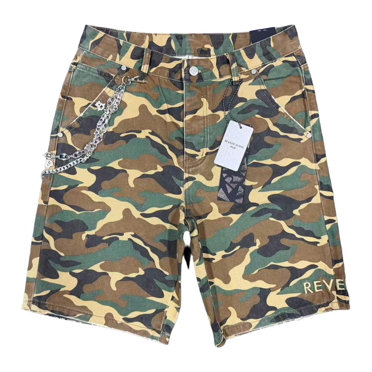 Reveer "CORE" WOODLAND CAMO JEAN SHORTS