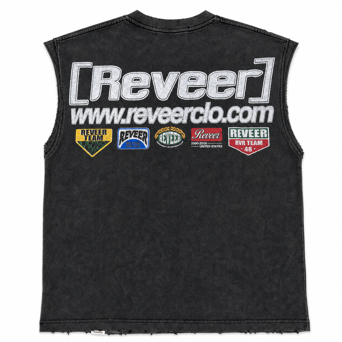 Reveer "MOTOCROSS" CUT OFF TEE (WASH GREY)