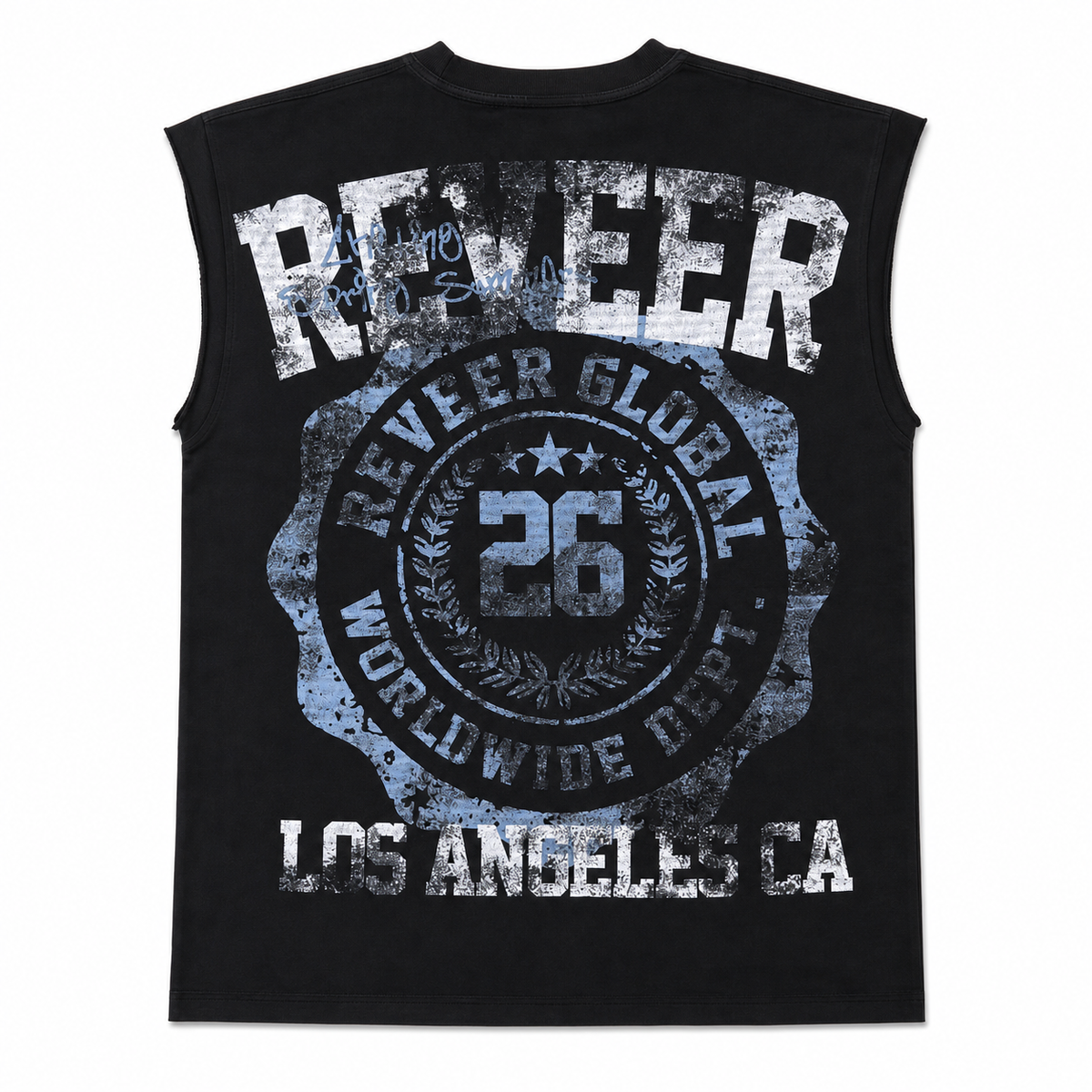 Reveer "STARS" CUT OFF TEE (BLACK)