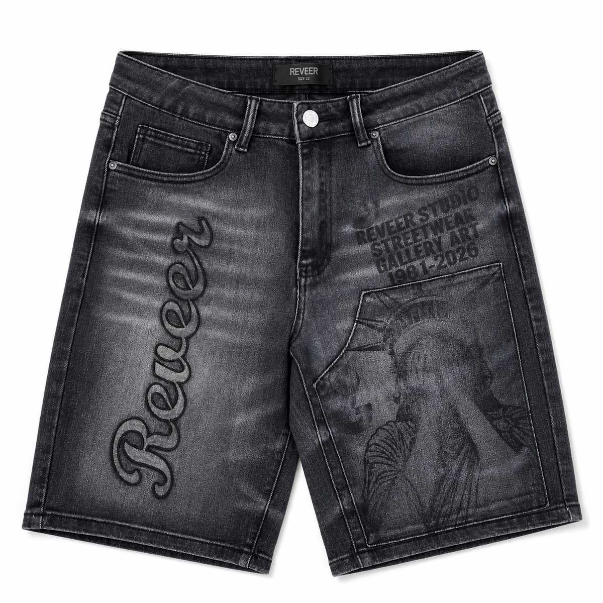 Reveer "LIBERTY" JEAN SHORTS (BLACK)