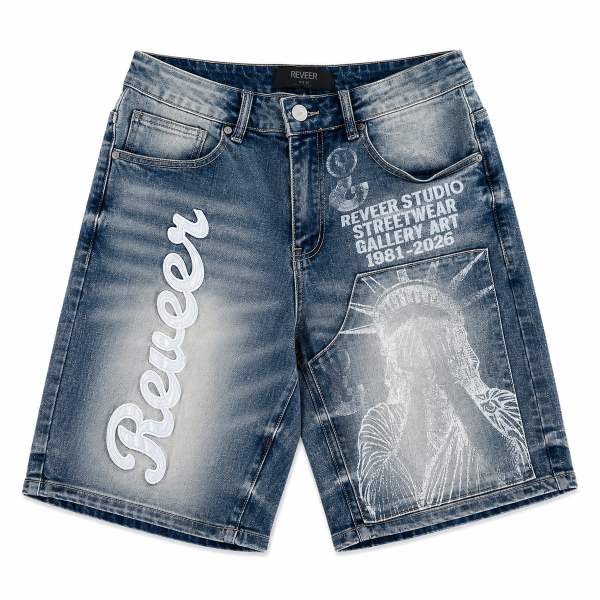 Reveer "LIBERTY" JEAN SHORTS (BLUE)