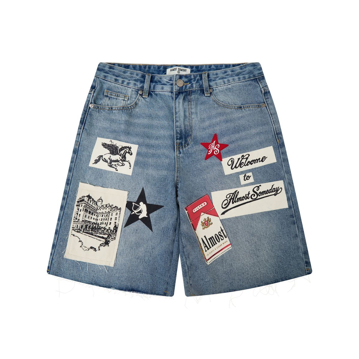 ALMOST SOMEDAY "WELCOME DENIM SHORT"