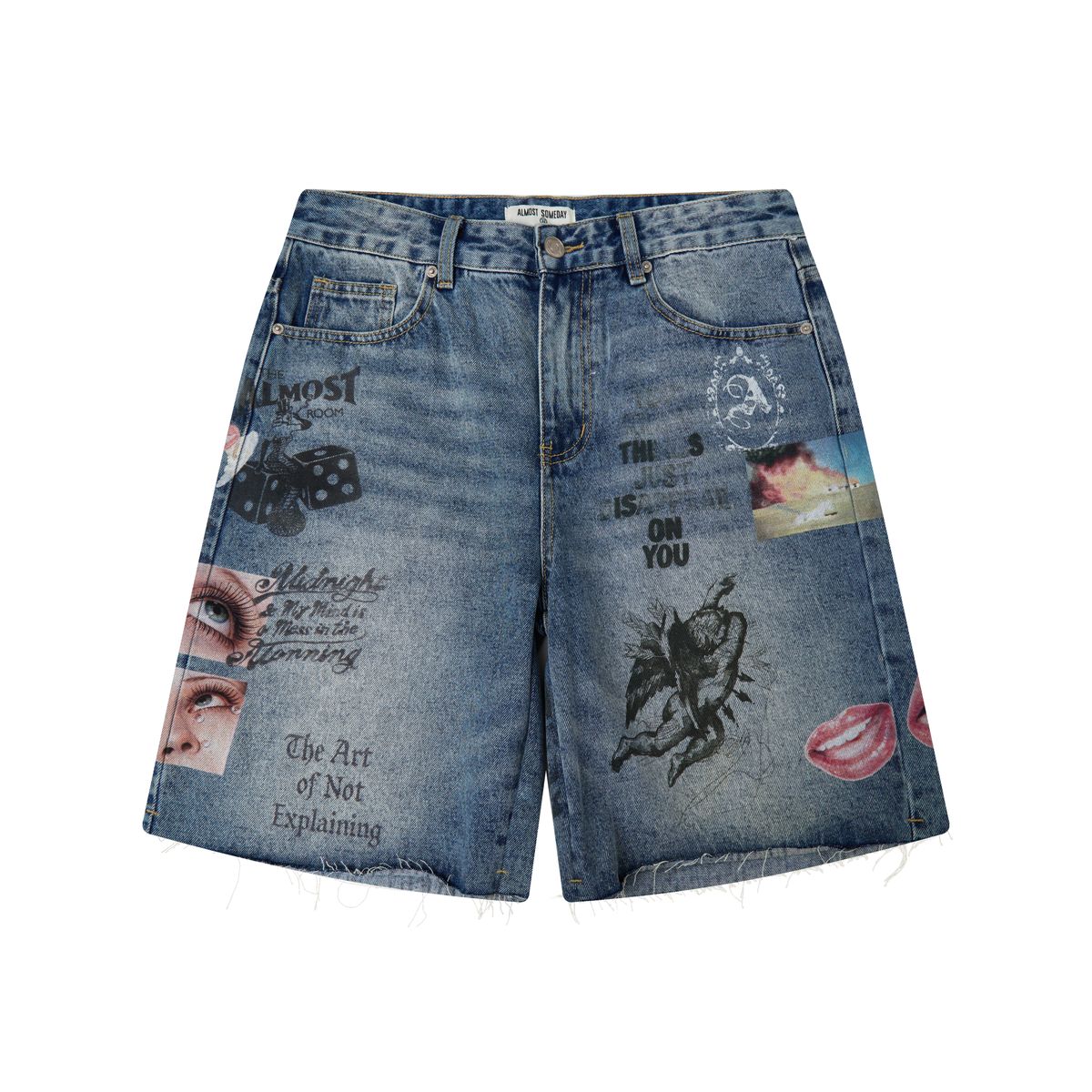 ALMOST SOMEDAY "GALLERY DENIM JORT" (STONE WASH)