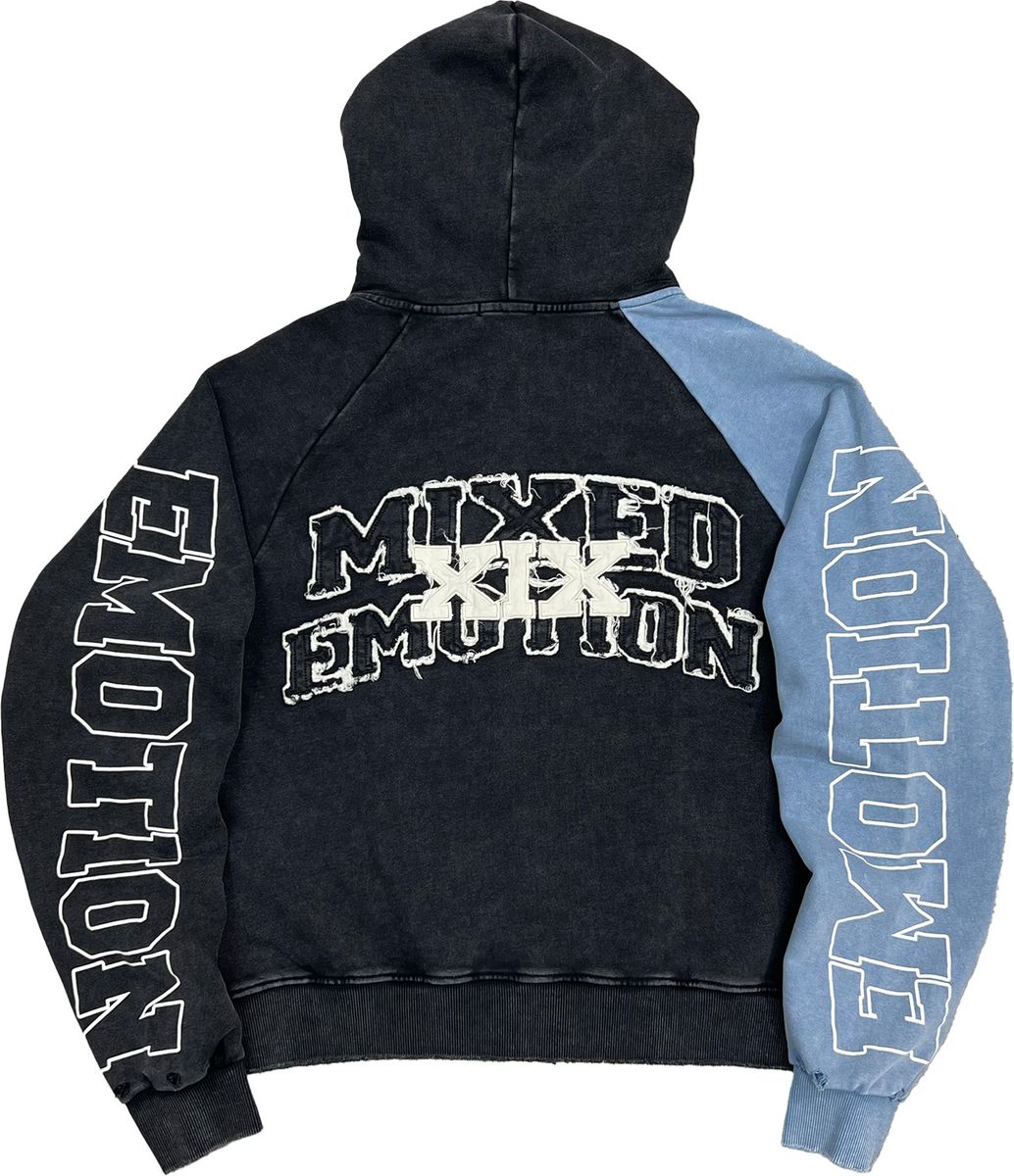Mixed Emotion “Blue “Split Decision” Hoodie (Blue “Split Decision” Hoodie)