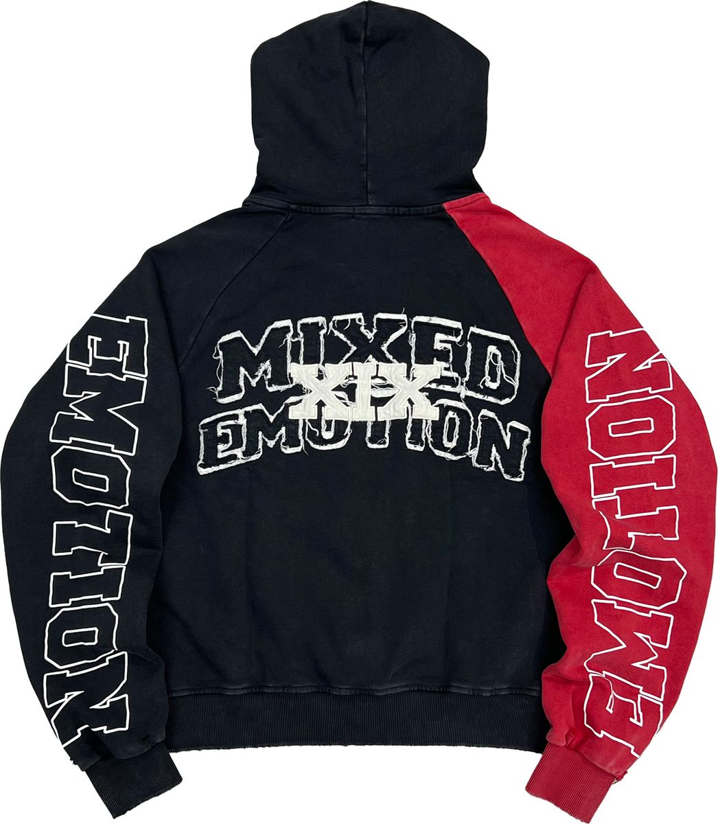 Mixed Emotion “Red “Split Decision” Hoodie