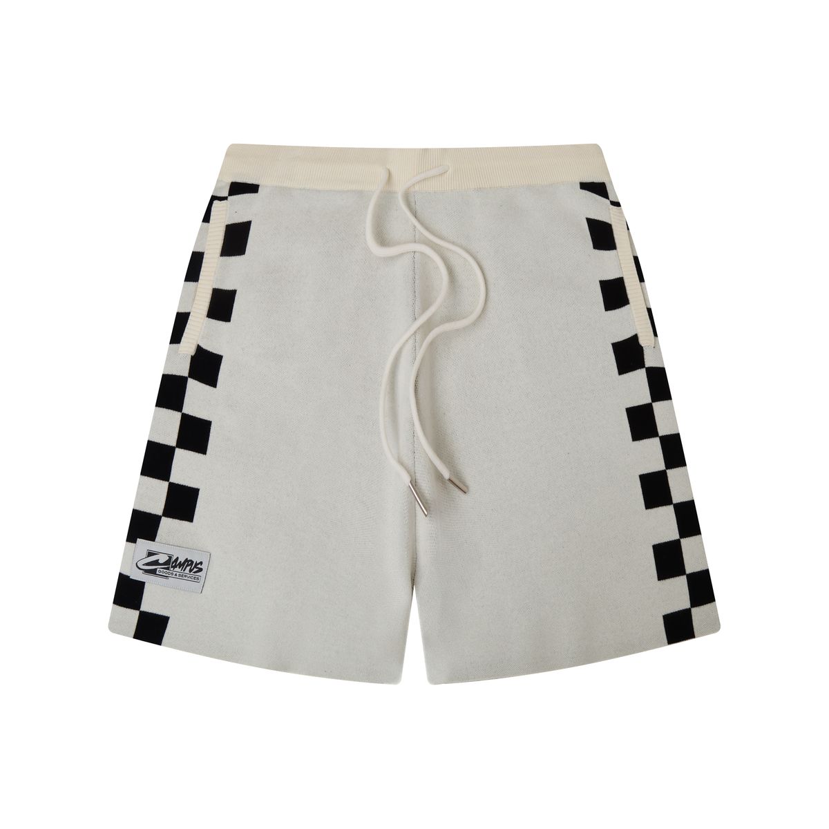 Campus Goods "CHECKERED JACQUARD SHORT CREAM"