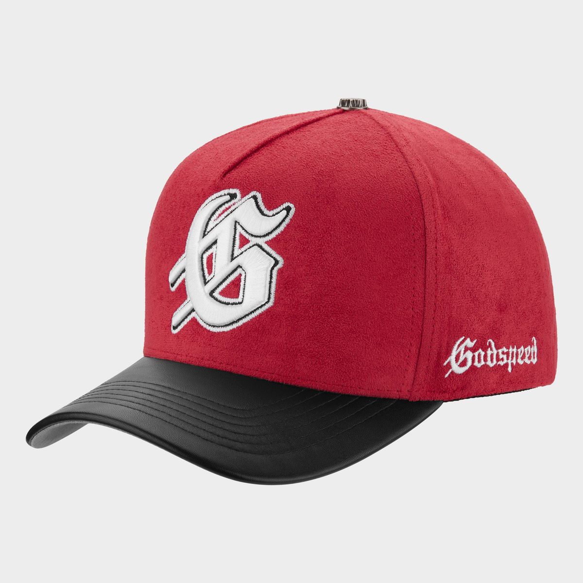 GS Insignia Leather/Suede Hat (Red/Black)