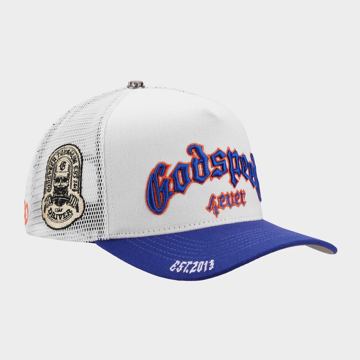 GS Forever Trucker Hat (White/Blue/Orange)