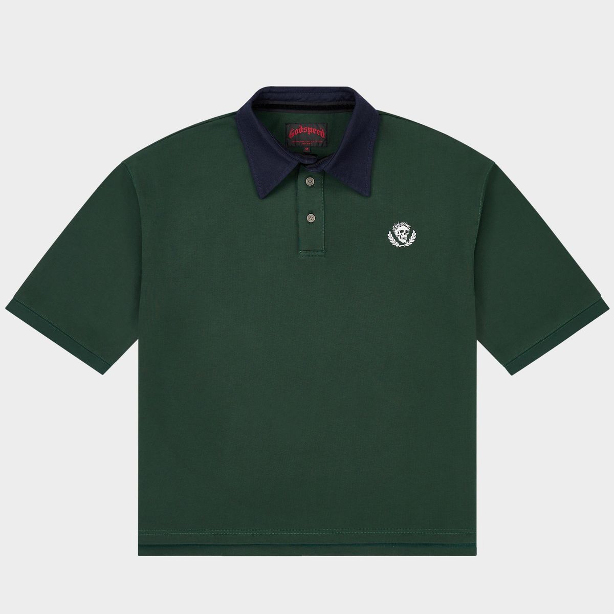 Godspeed “Victor Minimal Crest Polo" (Green/Blue)