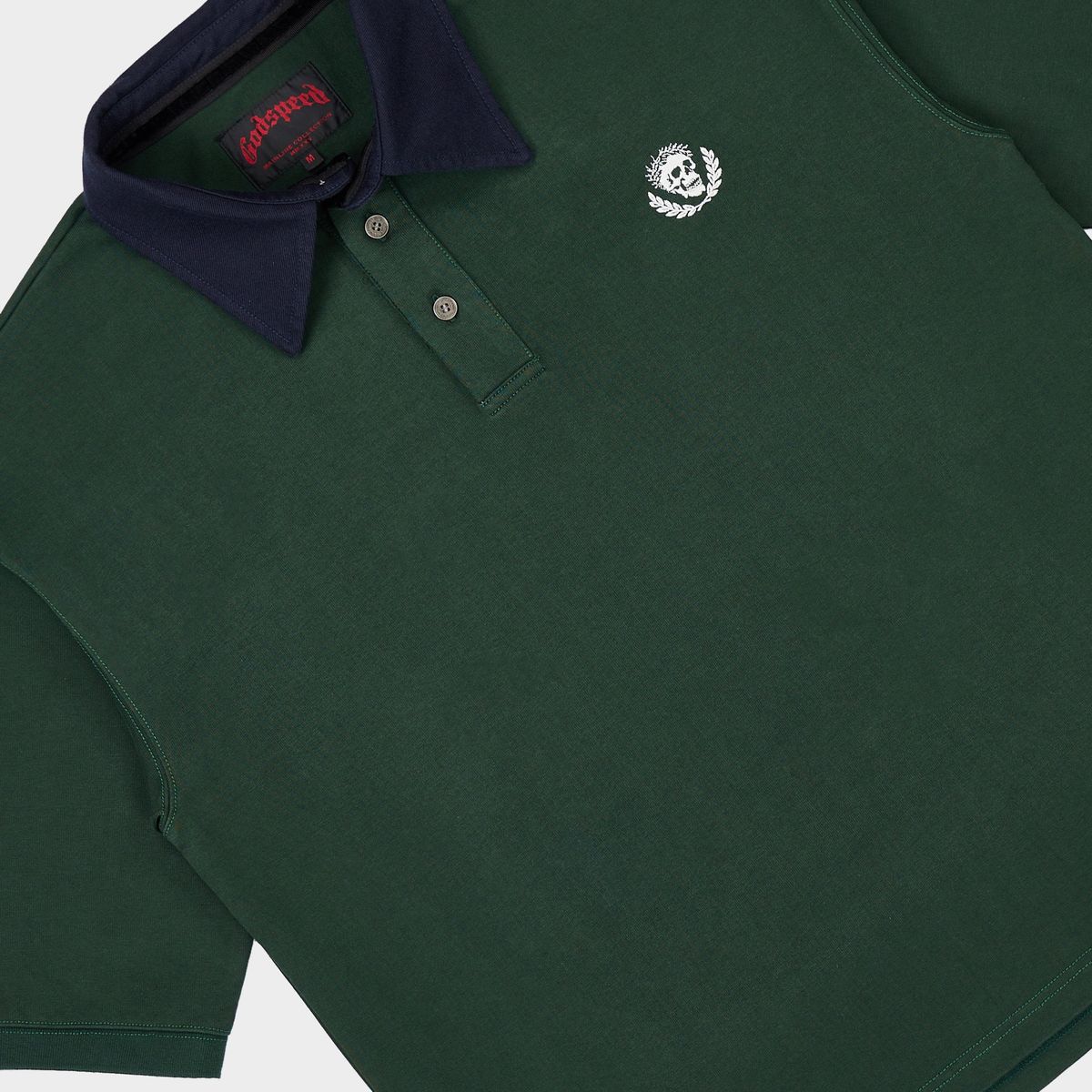 Godspeed “Victor Minimal Crest Polo" (Green/Blue)