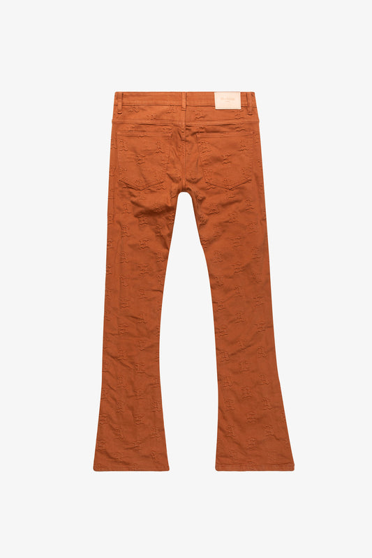 Valabasas "FRITH” TANGERINE STACKED FLARE JEAN