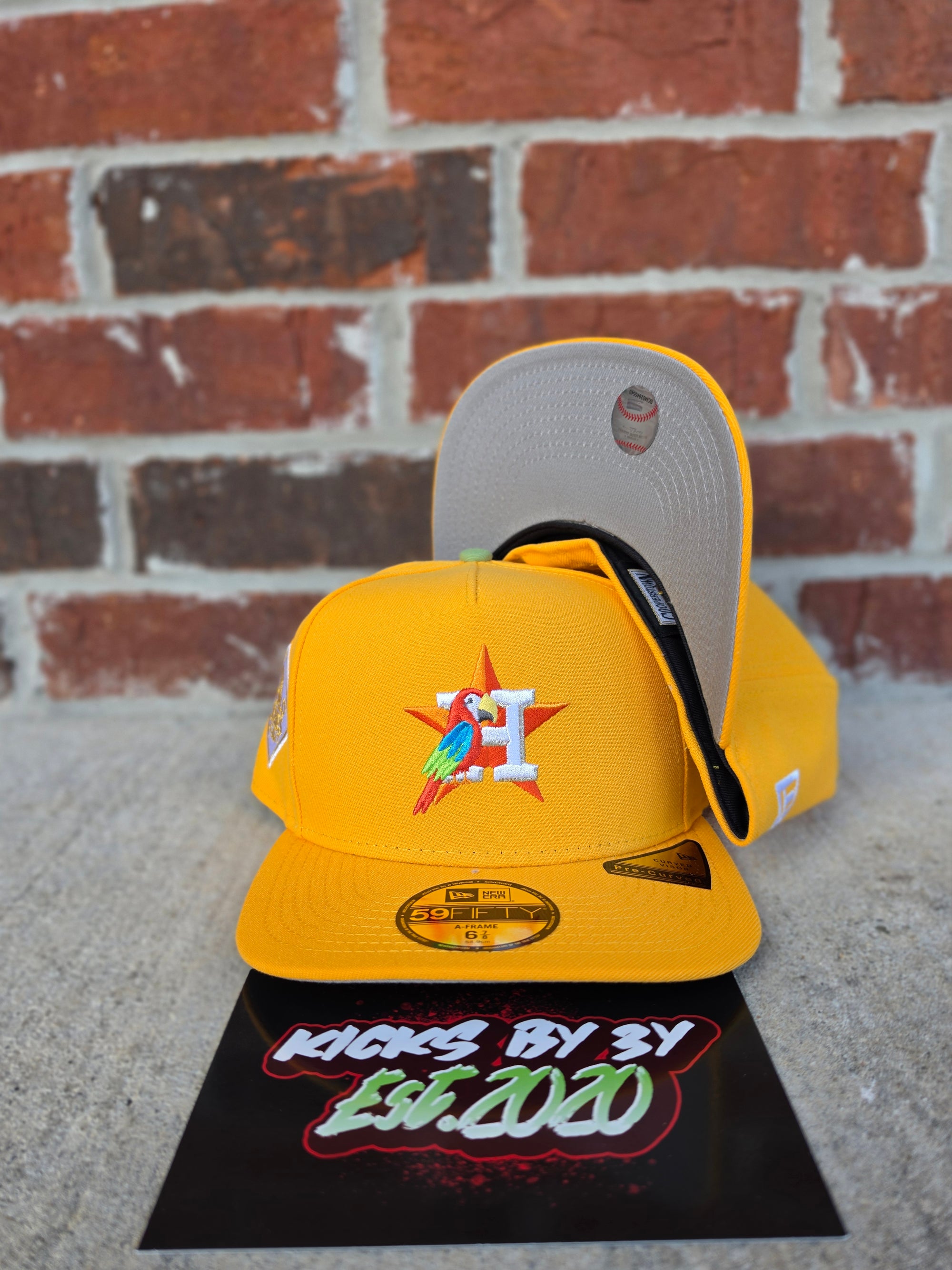 New Era 59Fifty Fitted A-Frame "Houston Astros" Gold Parrot  2017 World Series