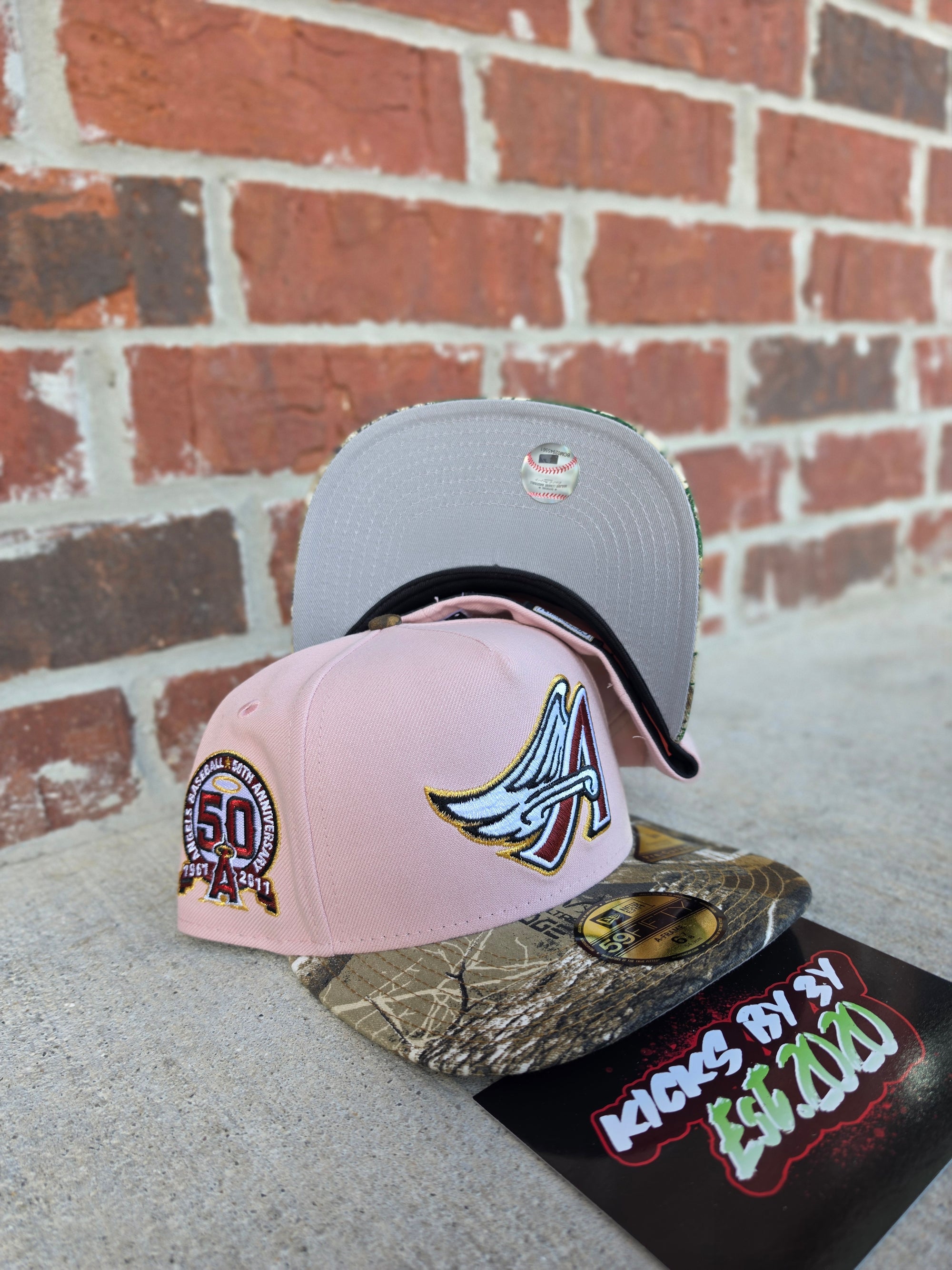 New Era 59Fifty Fitted A-Frame "Anaheim Angels" 50th Anniversary Pink/Camo