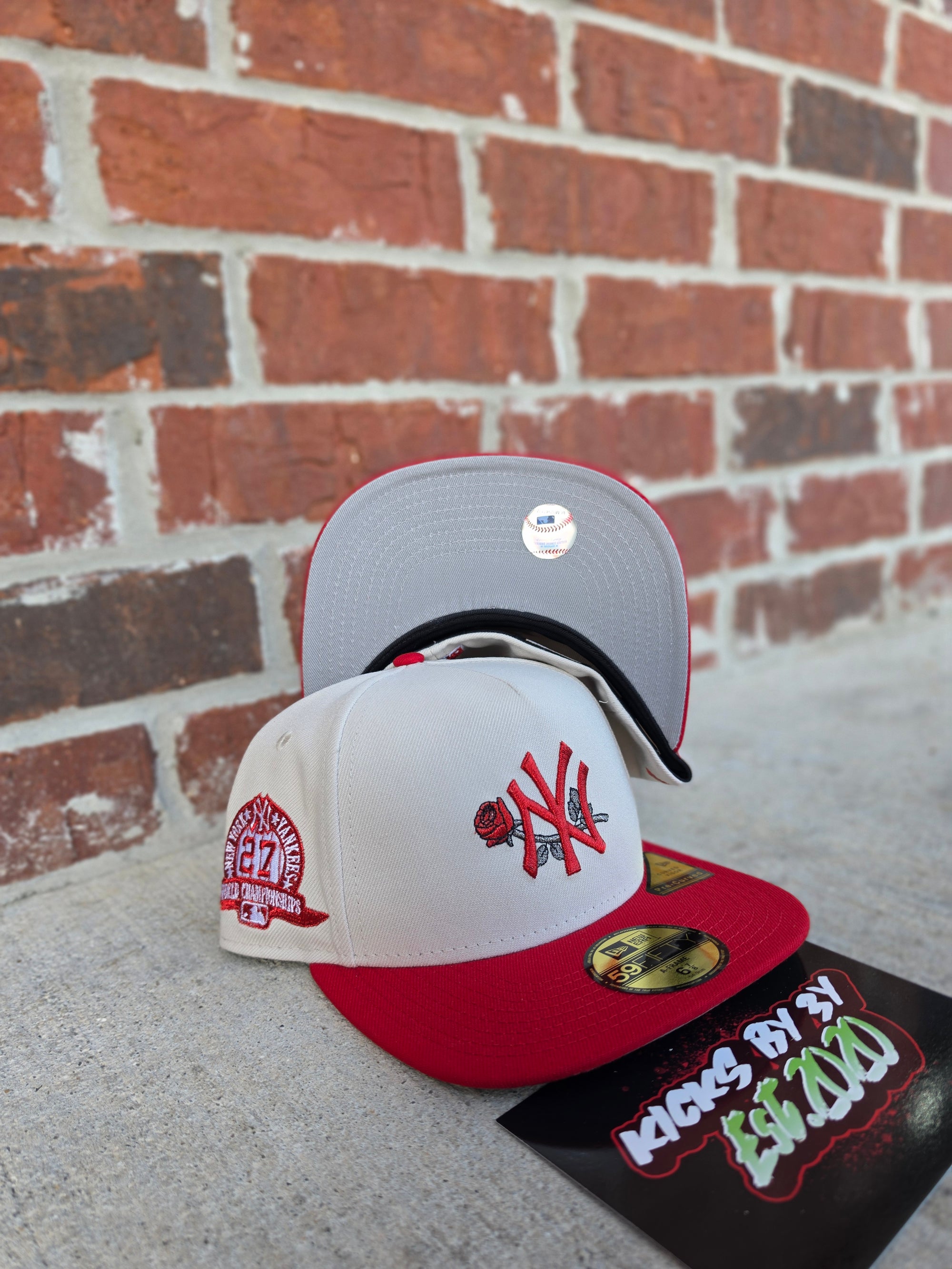 New Era 59Fifty Fitted A-Frame "New York Yankees" Red Roses 27x Champions