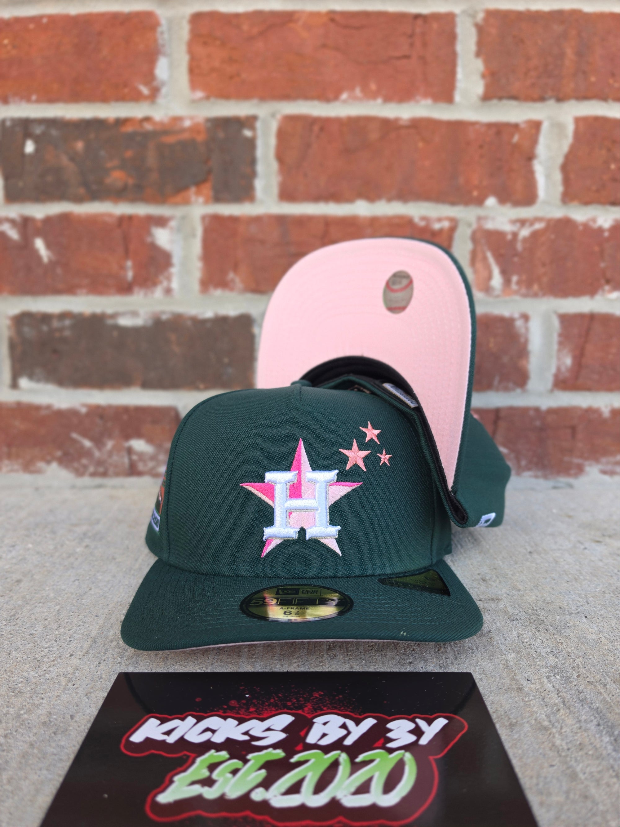 New Era 59Fifty Fitted A-Frame "Houston Astros" 2000 Inaugural Season Forest Pink/Green