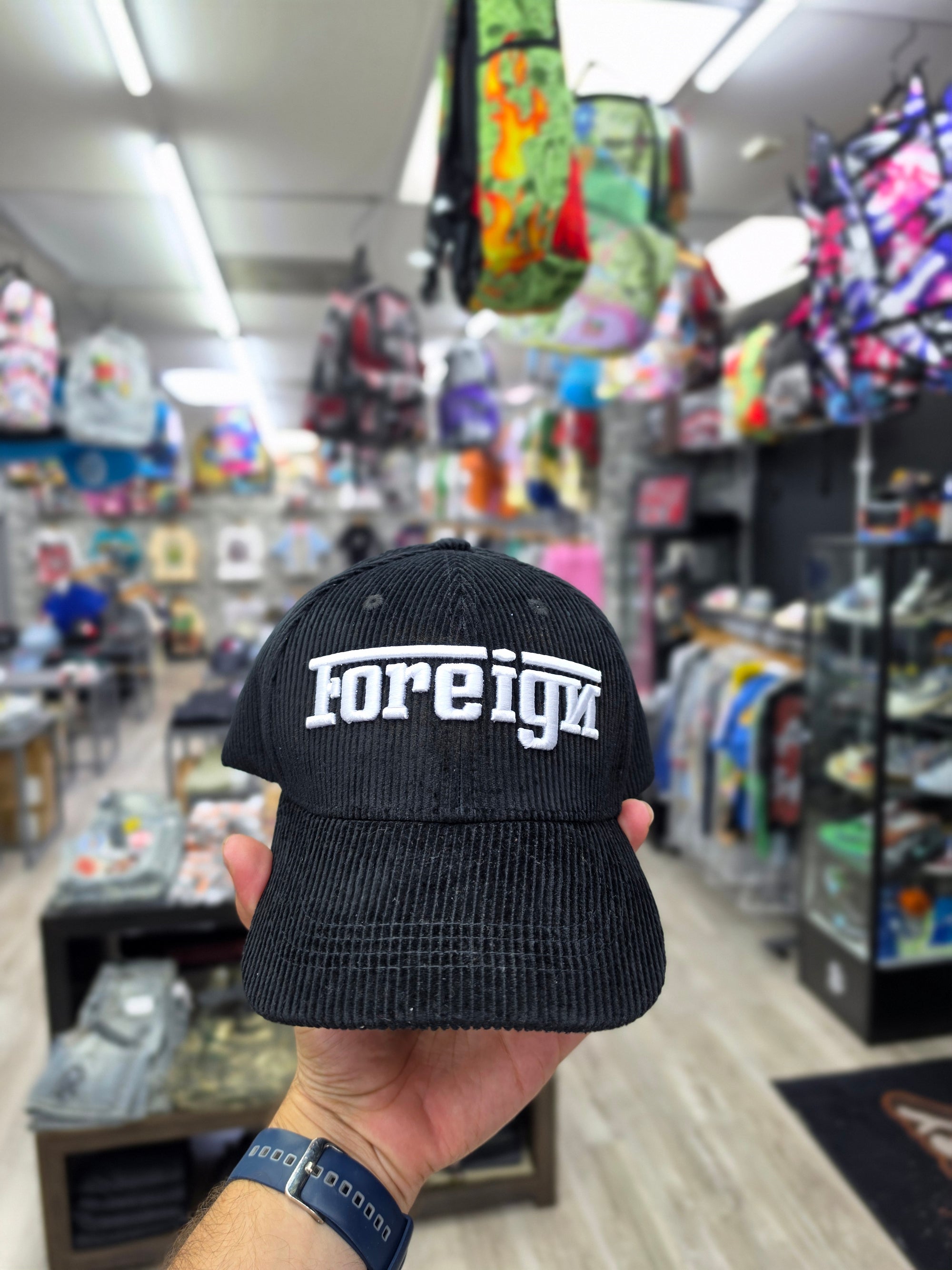 Foreign "Corduroy Logo Dad Hat" (Black)