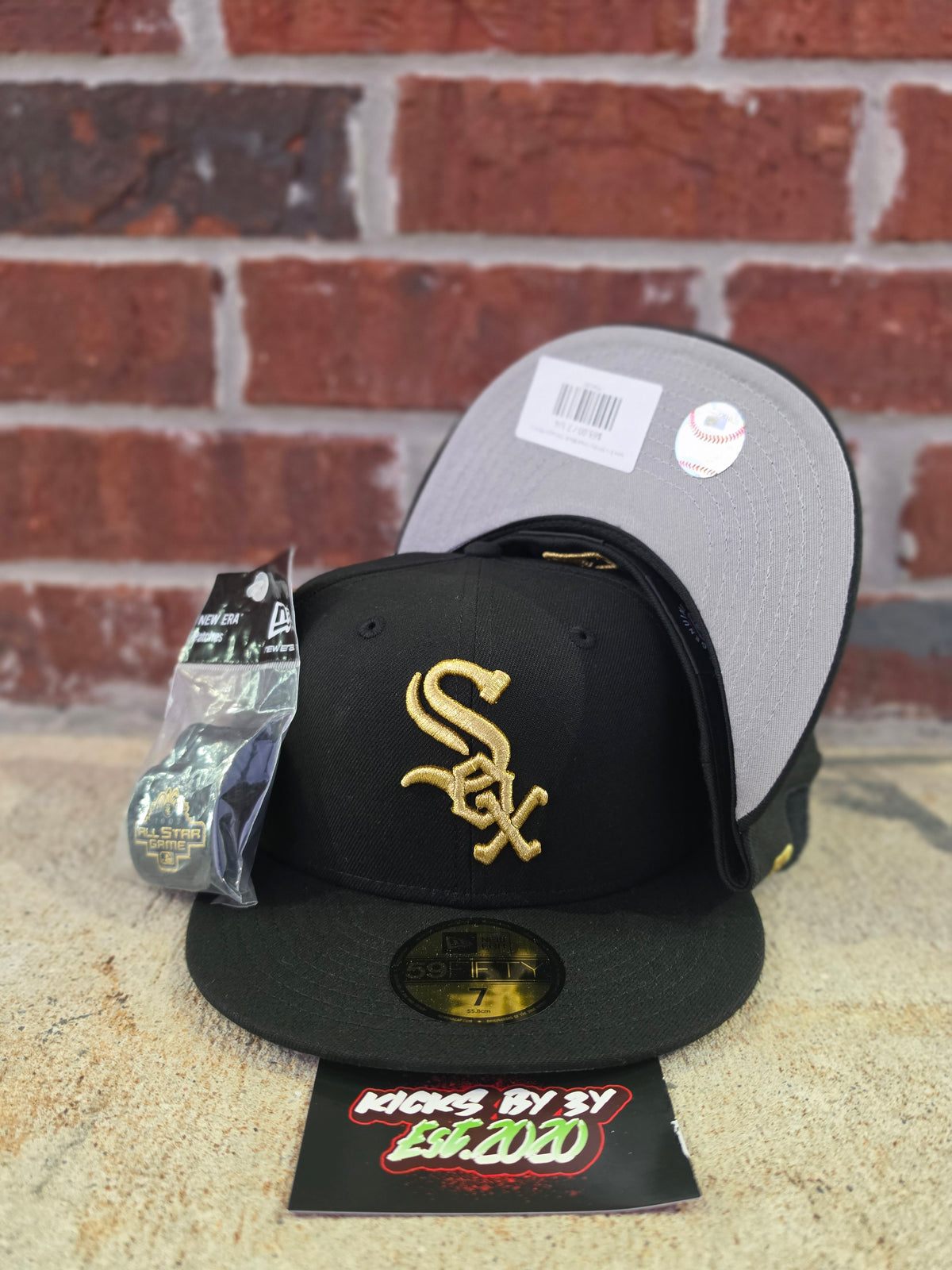 New Era 59Fifty Fitted Black "Chicago White Sox" 60968025 PATCHES PACK