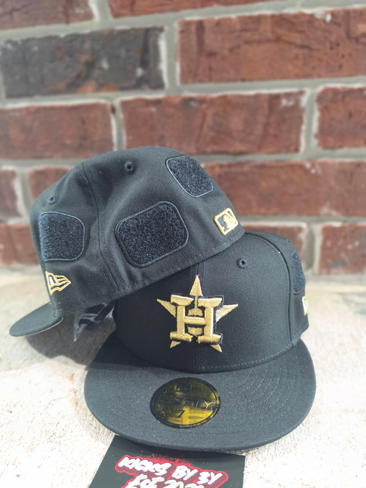 New Era 59Fifty Fitted Black "Houston Astros" 60968023 PATCHES PACK