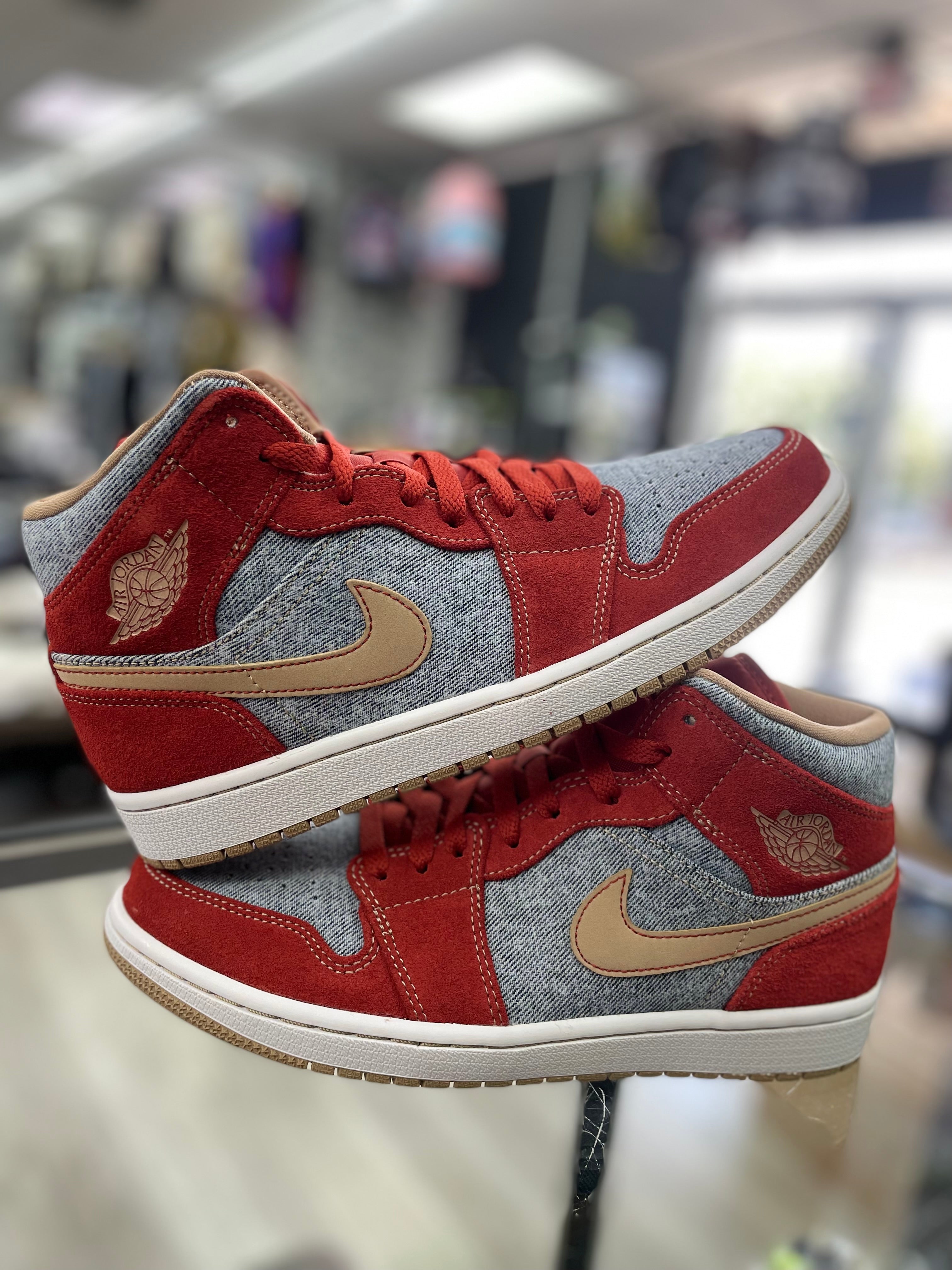 Air Jordan 1 Mid "Denim Red"