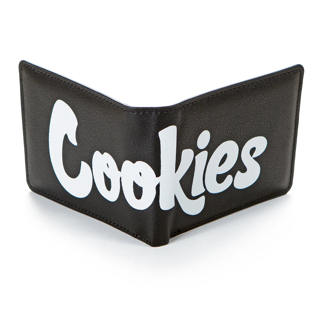 COOKIES "TEXTURED FAUX LEATHER BILLFOLD WALLET" (Black)