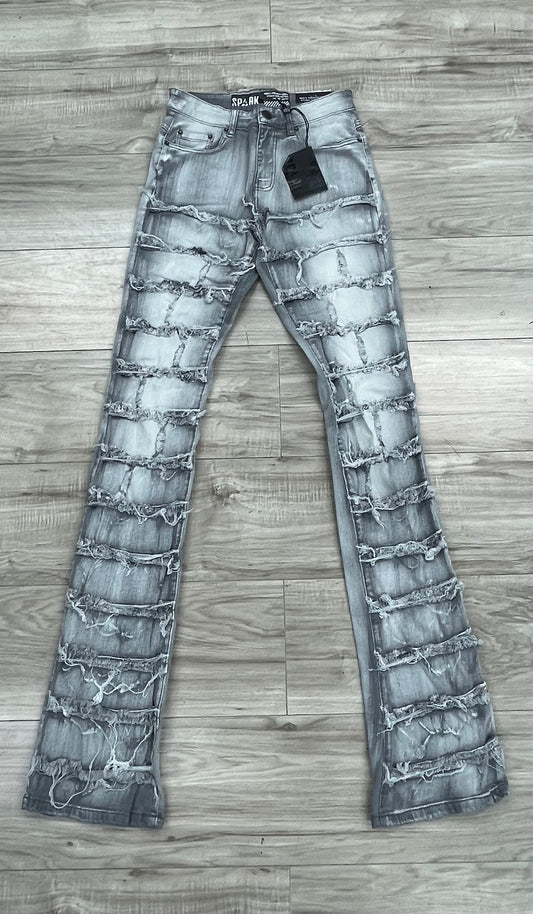 Spark Premium Denim "Gray Stacked" Jeans