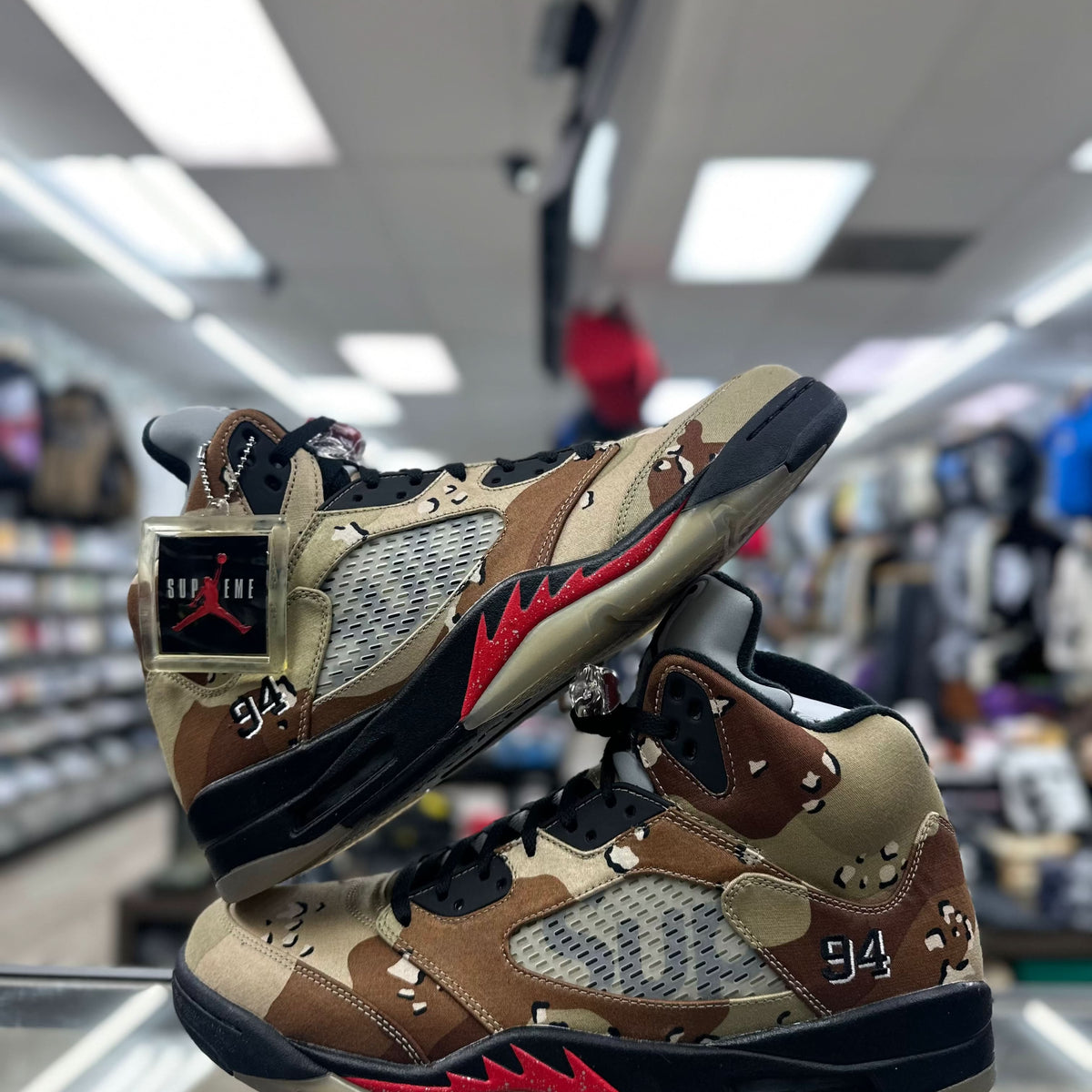 Air Jordan Retro 5 x Supreme Desert Camo