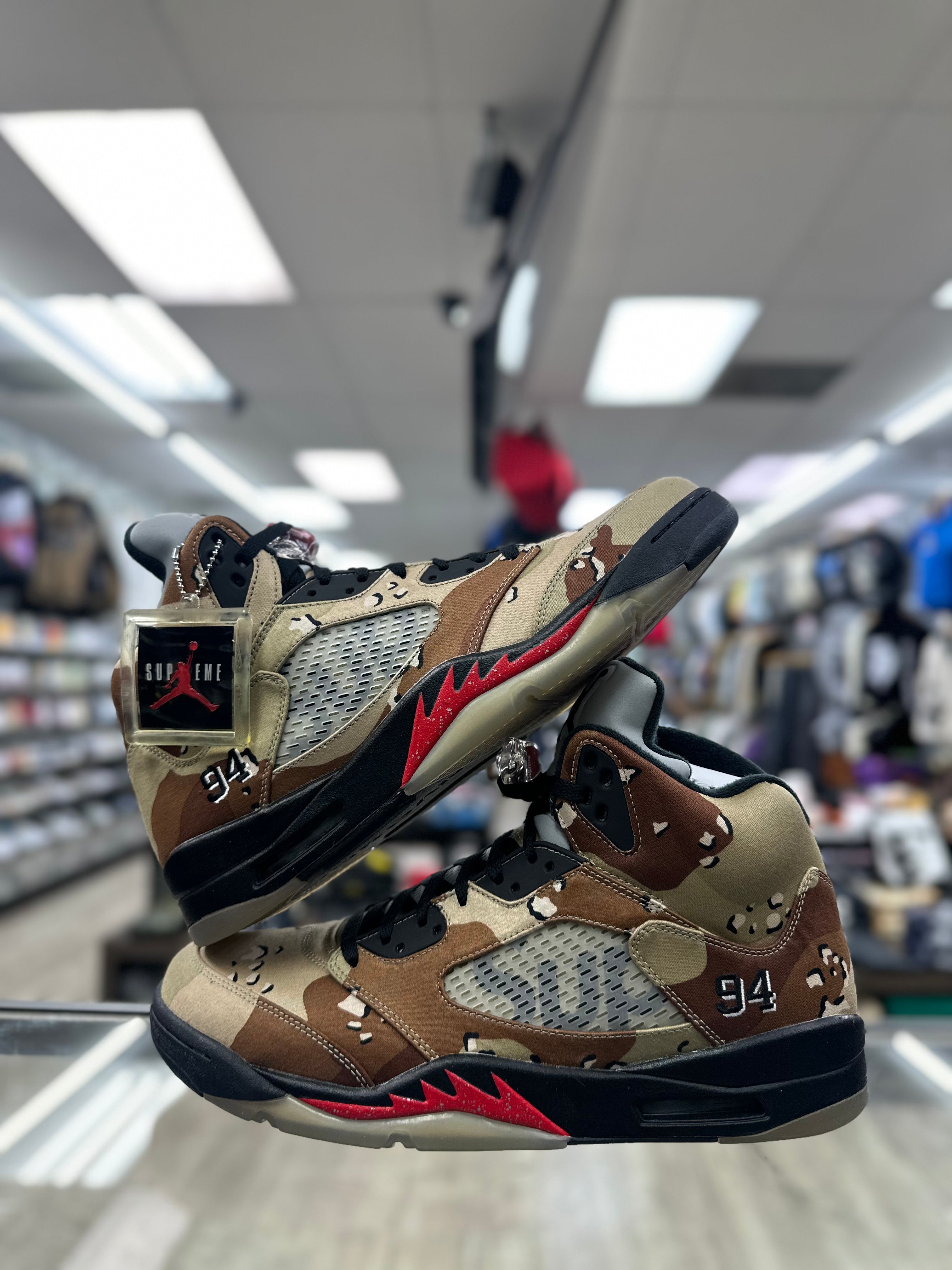 Air Jordan Retro 5 x Supreme "Desert Camo"