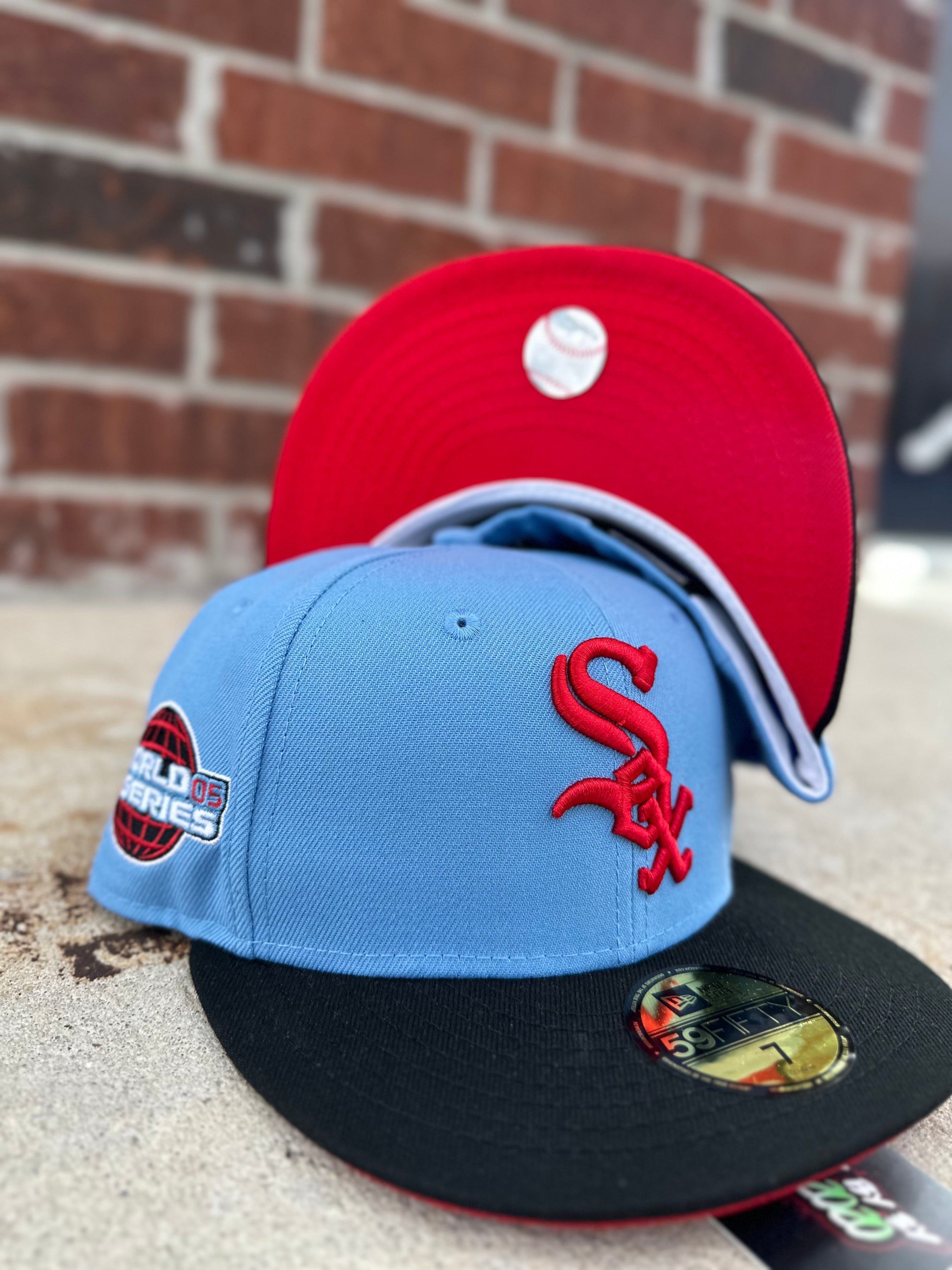 New Era 59 FIFTY Fitted "Chicago White Sox" 2005 World Series Baby Blue/Red