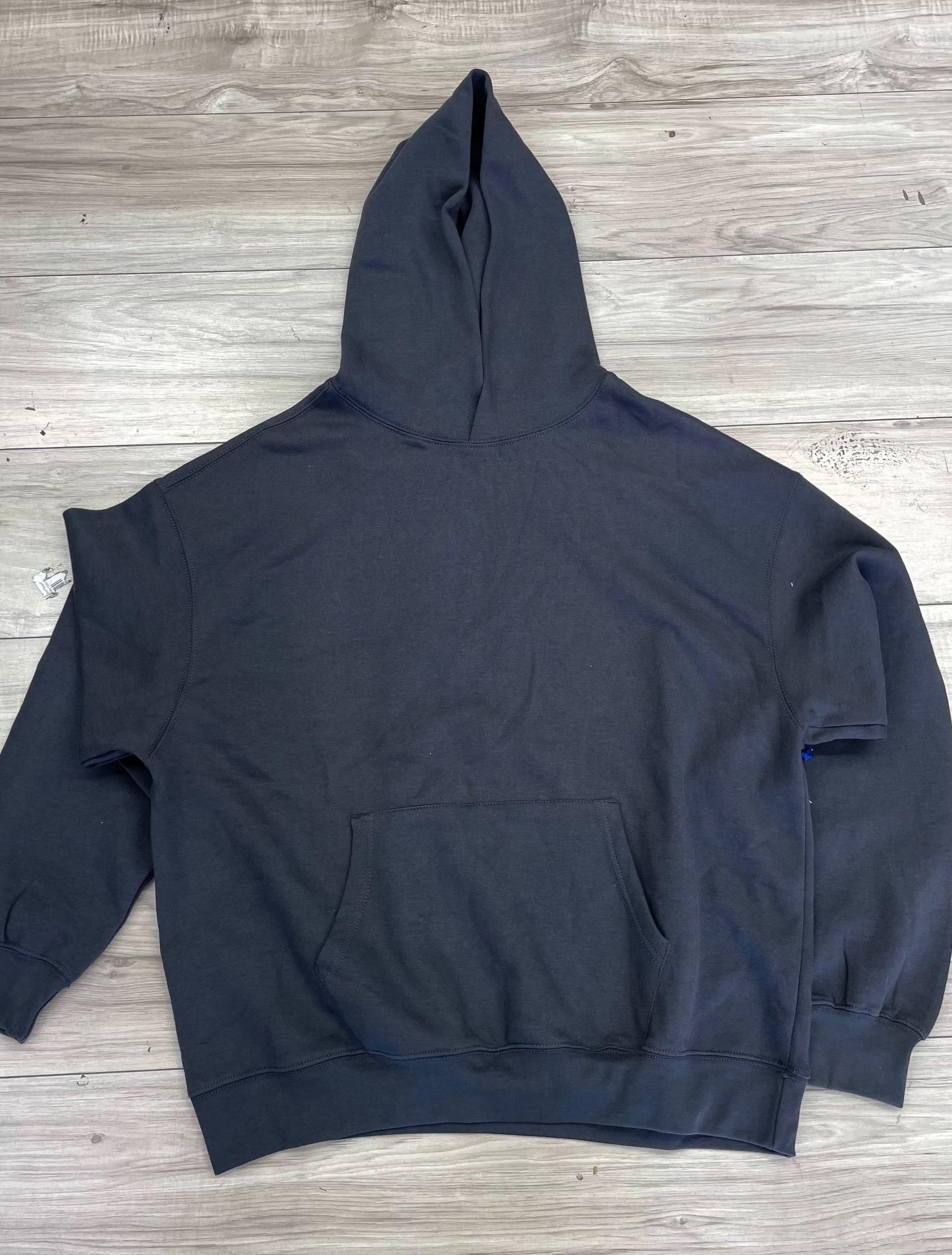 Royal Blue “Plain Hoodie” (Charcoal)