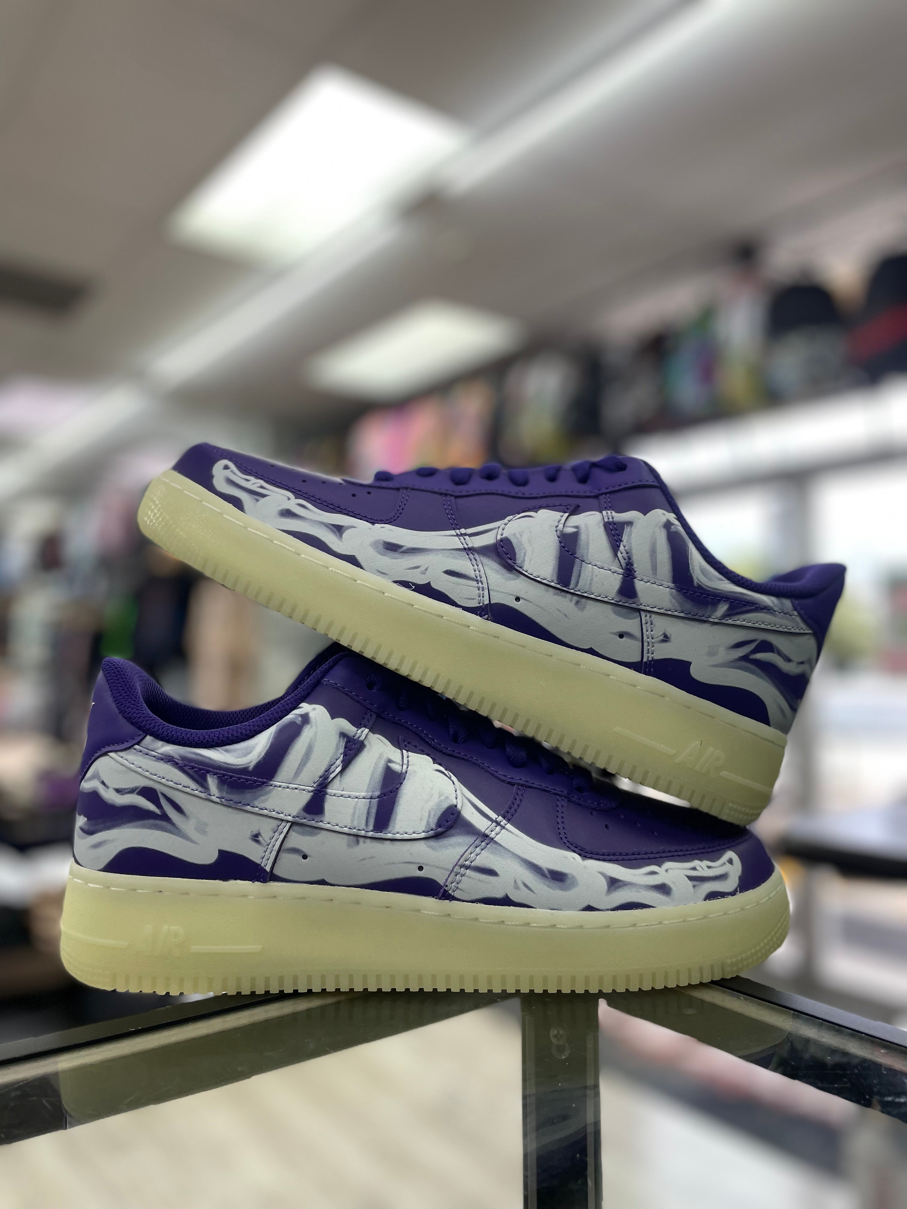 Nike Air Force 1 Low “Purple Skeleton Halloween”