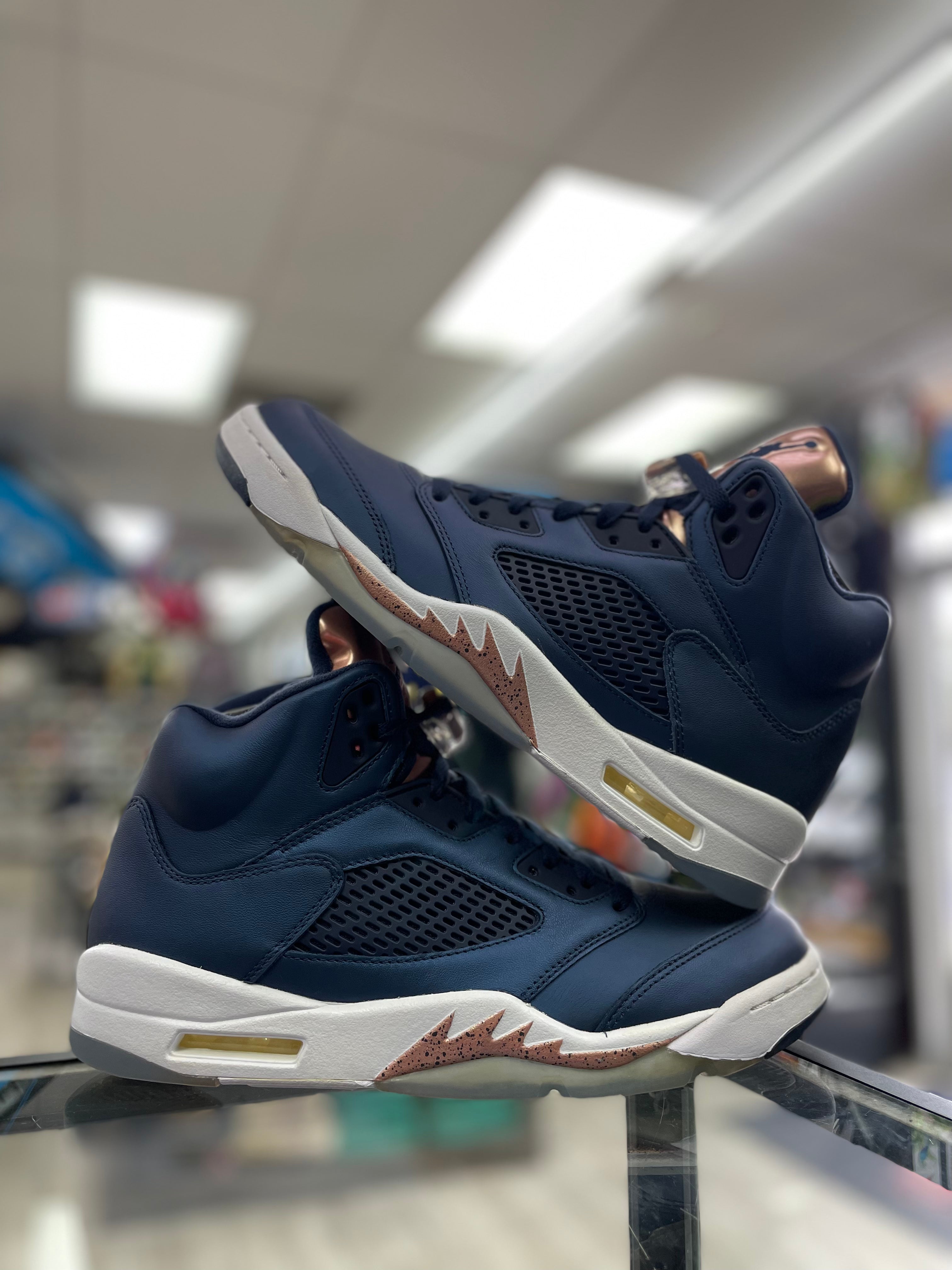 Jordan 5 blue and bronze hotsell