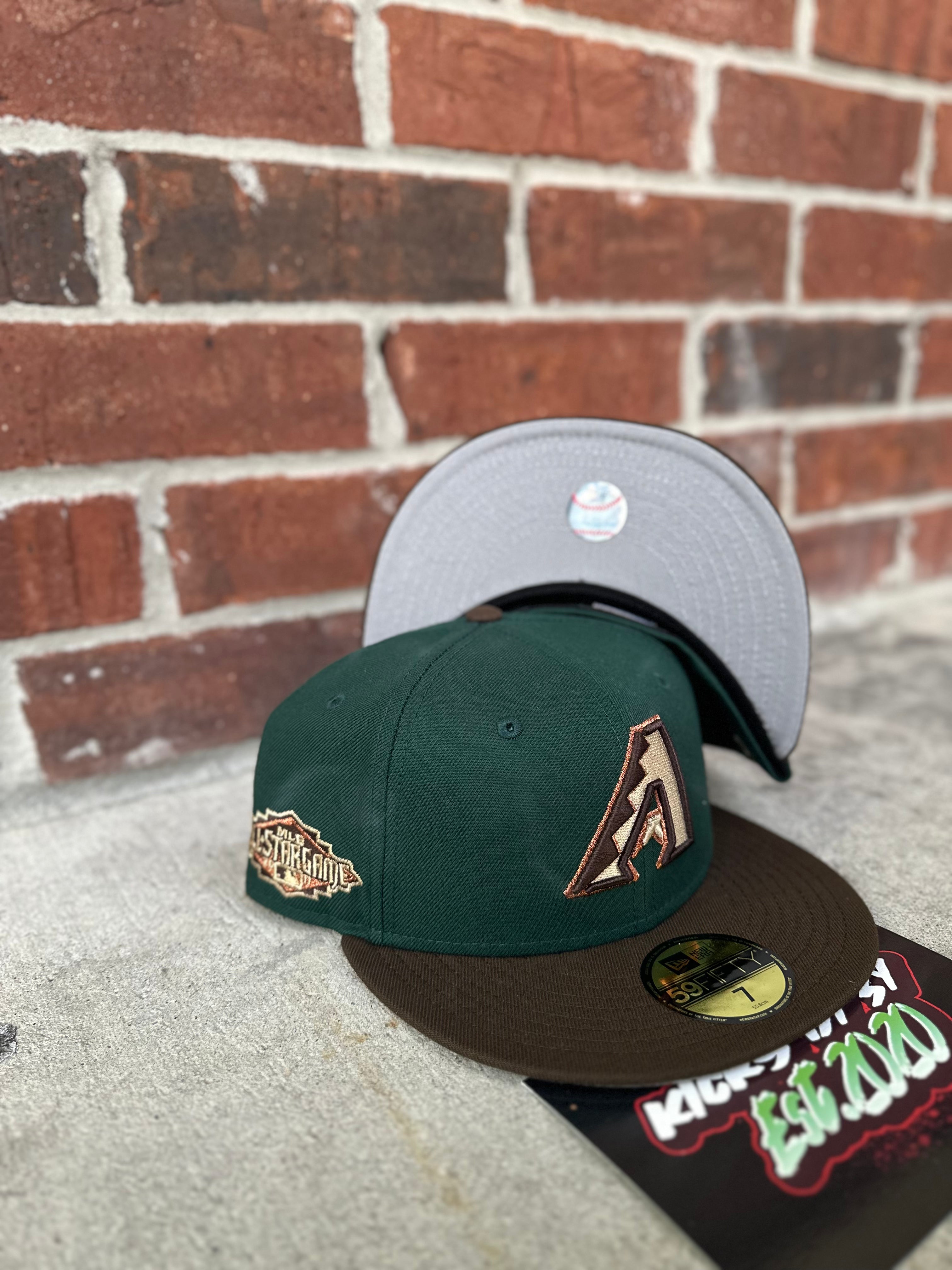 New Era 59 FIFTY Fitted "ARIZONA DIAMOND BACKS" MLB ALL STAR GAME BROWN/EMERALD GREEN