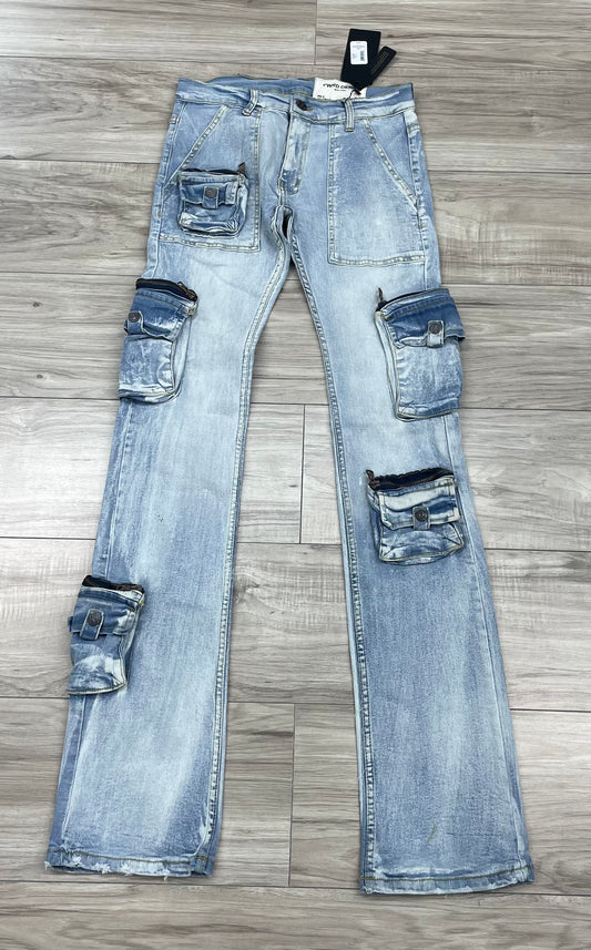 FWRD Denim "Blue Cargo Stacked" Jeans