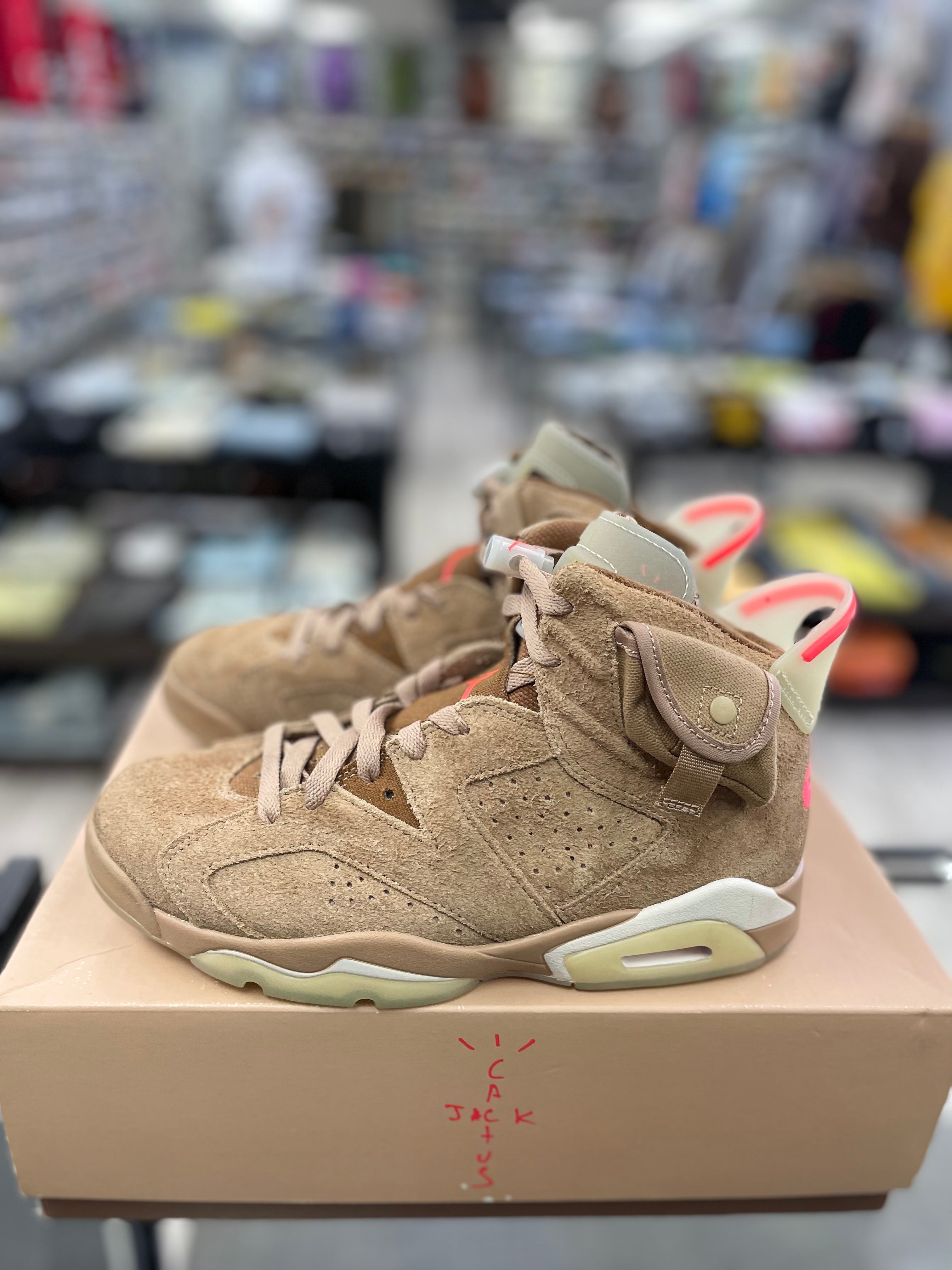 Air Jordan Retro 6 "Travis Scott British Khaki" *Size 6.5 Preowned*