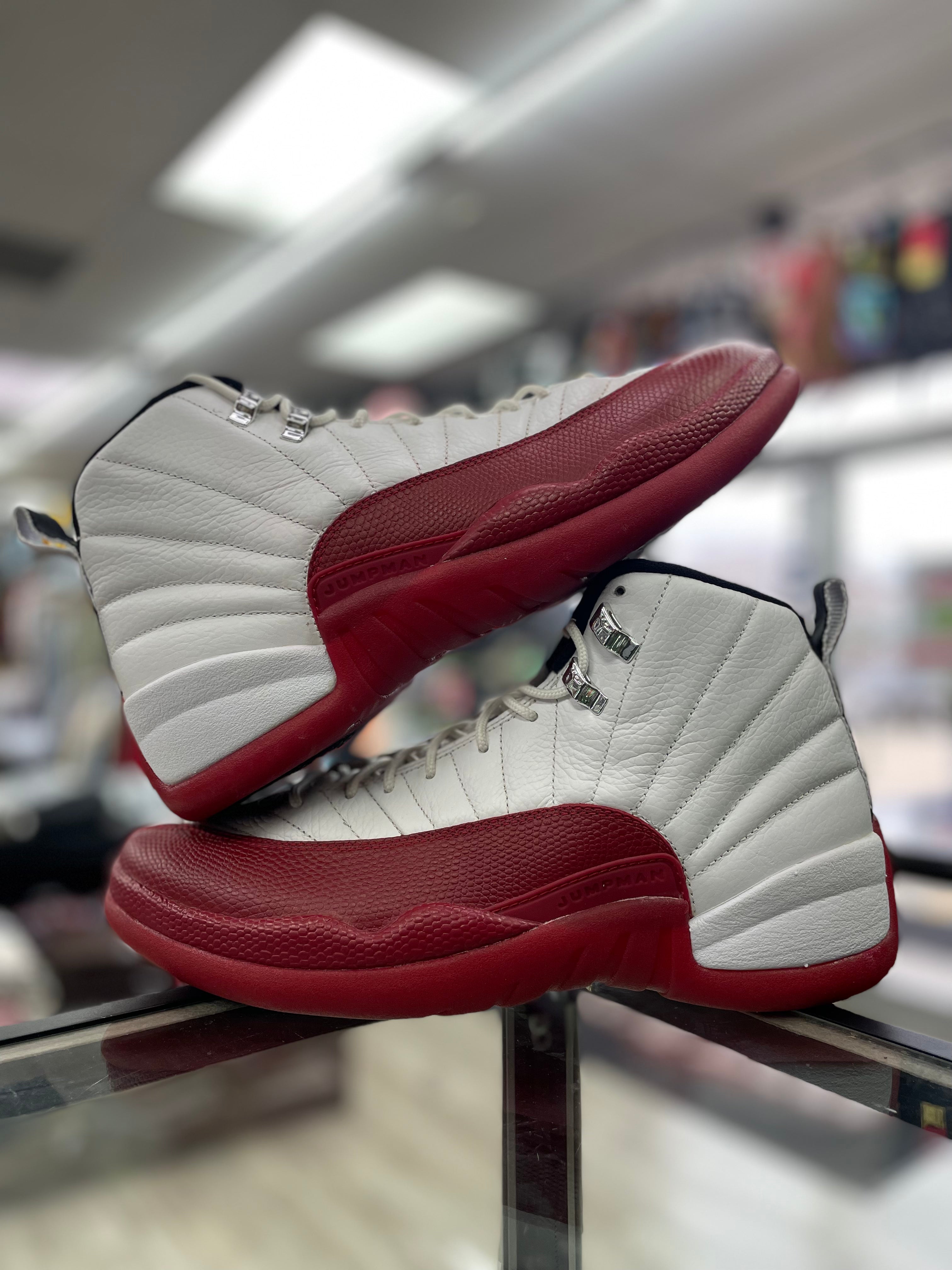 Red jordan retro 12 online