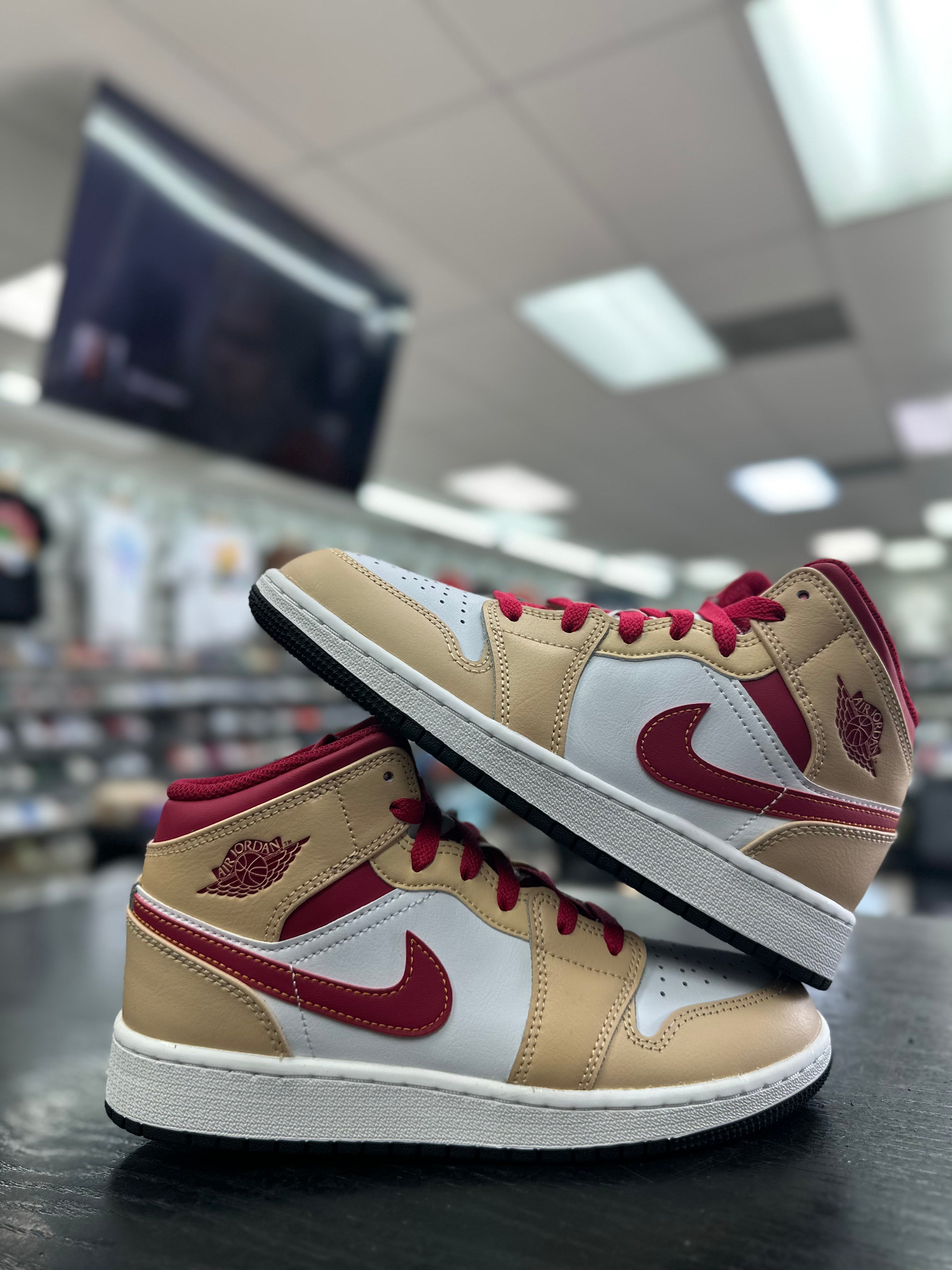 Air Jordan 1 “Light Curry Cardinal” (GS)