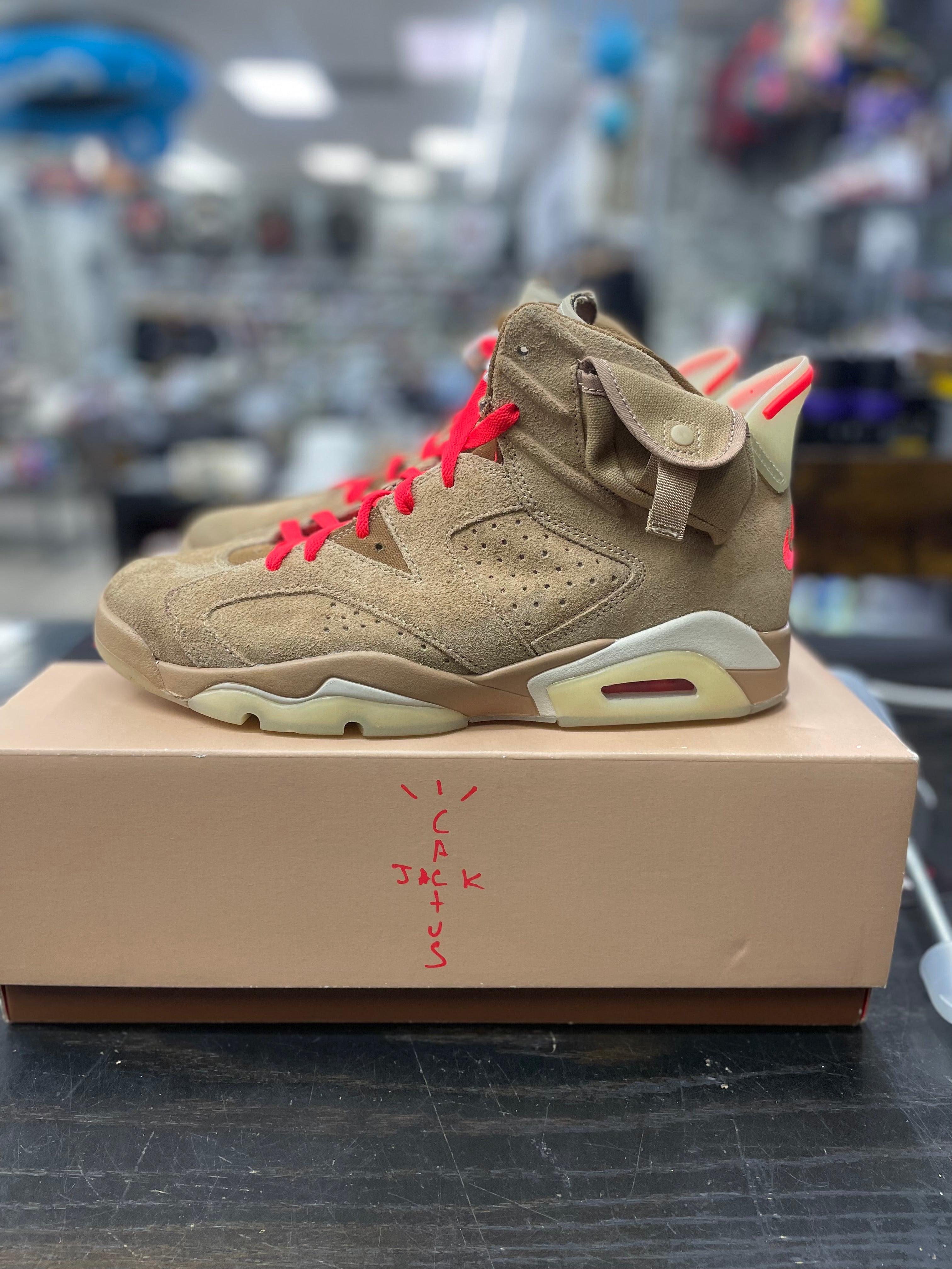 Air Jordan Retro 6 x Travis Scott "British Kaki" *Size 10.5 Preowned*