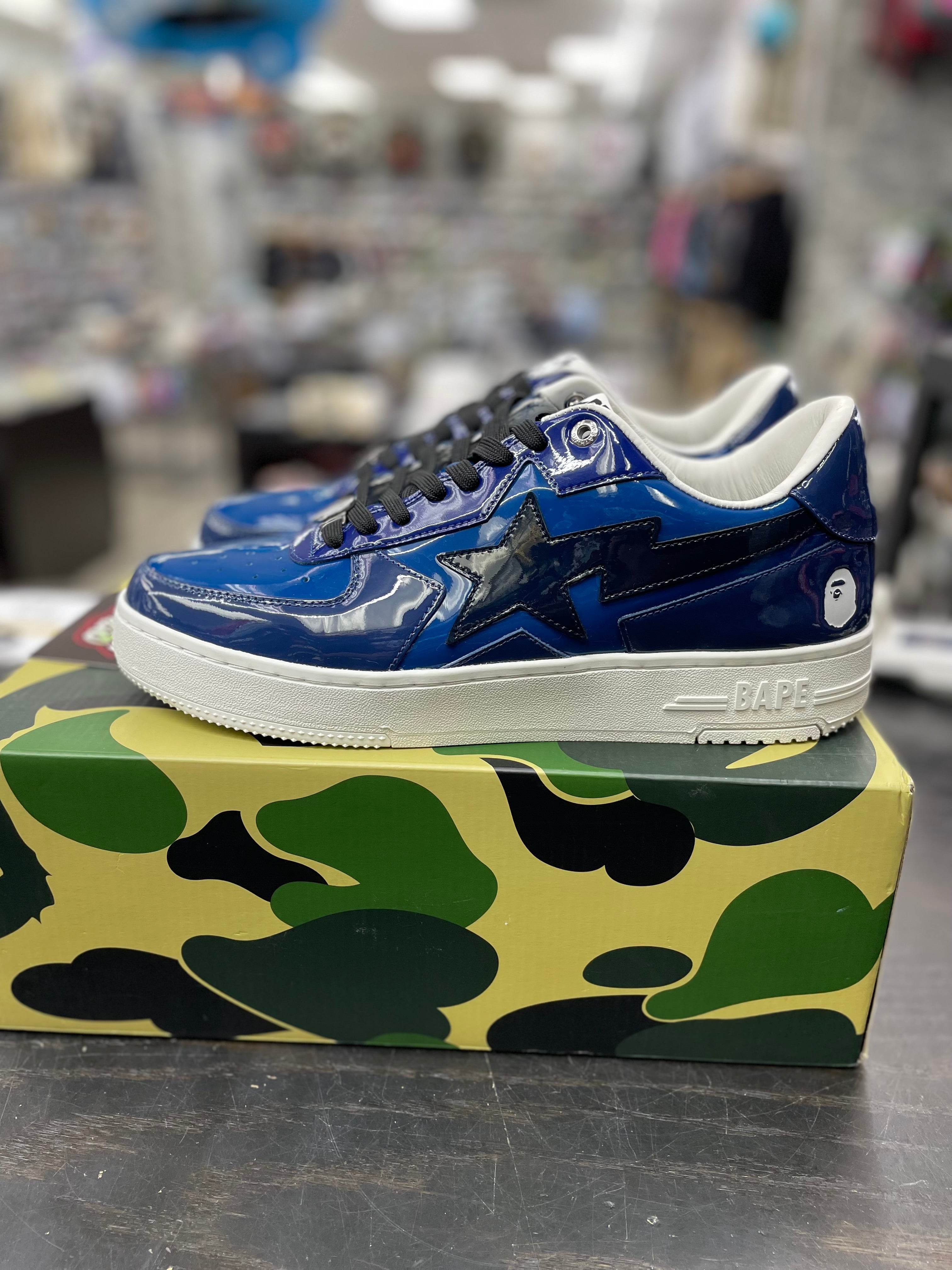 A Bathing Ape Bape Sta Icon "M2 Navy" *Size 11 Preowned*