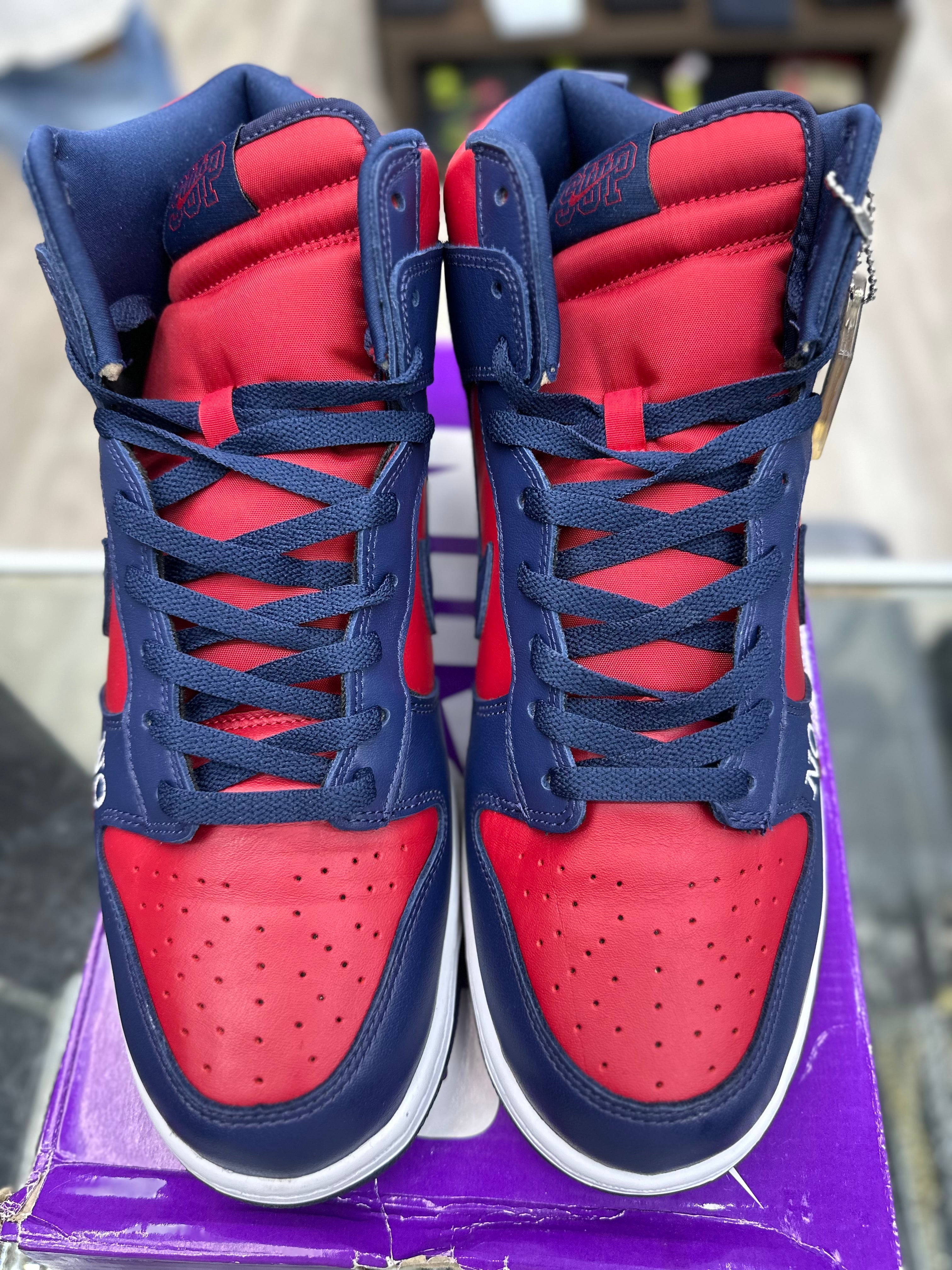 Nike SB Dunk High x Supreme "By Any Means Navy" *Size 12 Preowned*