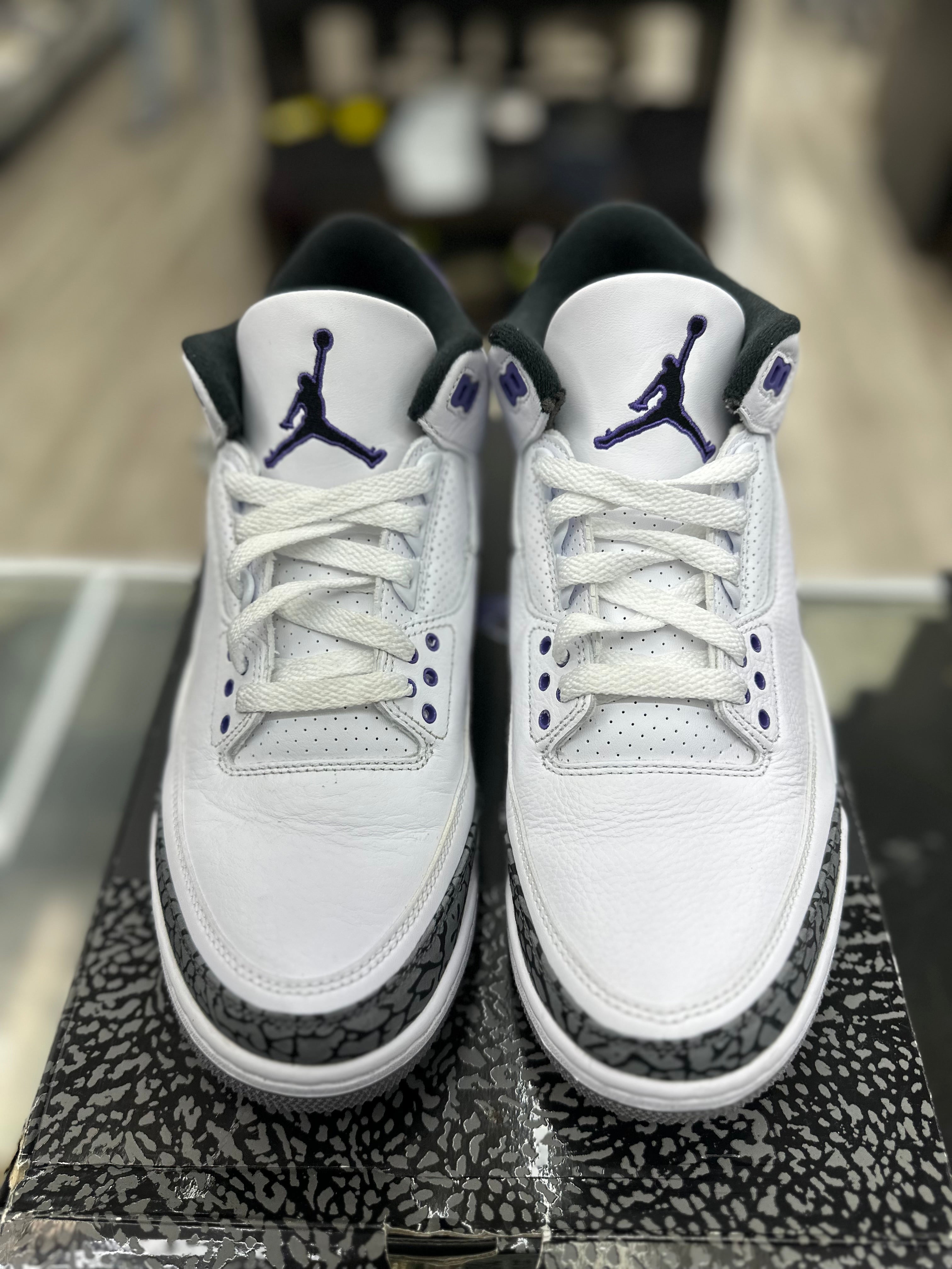 Air Jordan Retro 3 “Court Purple" *Size 10.5 Preowned*