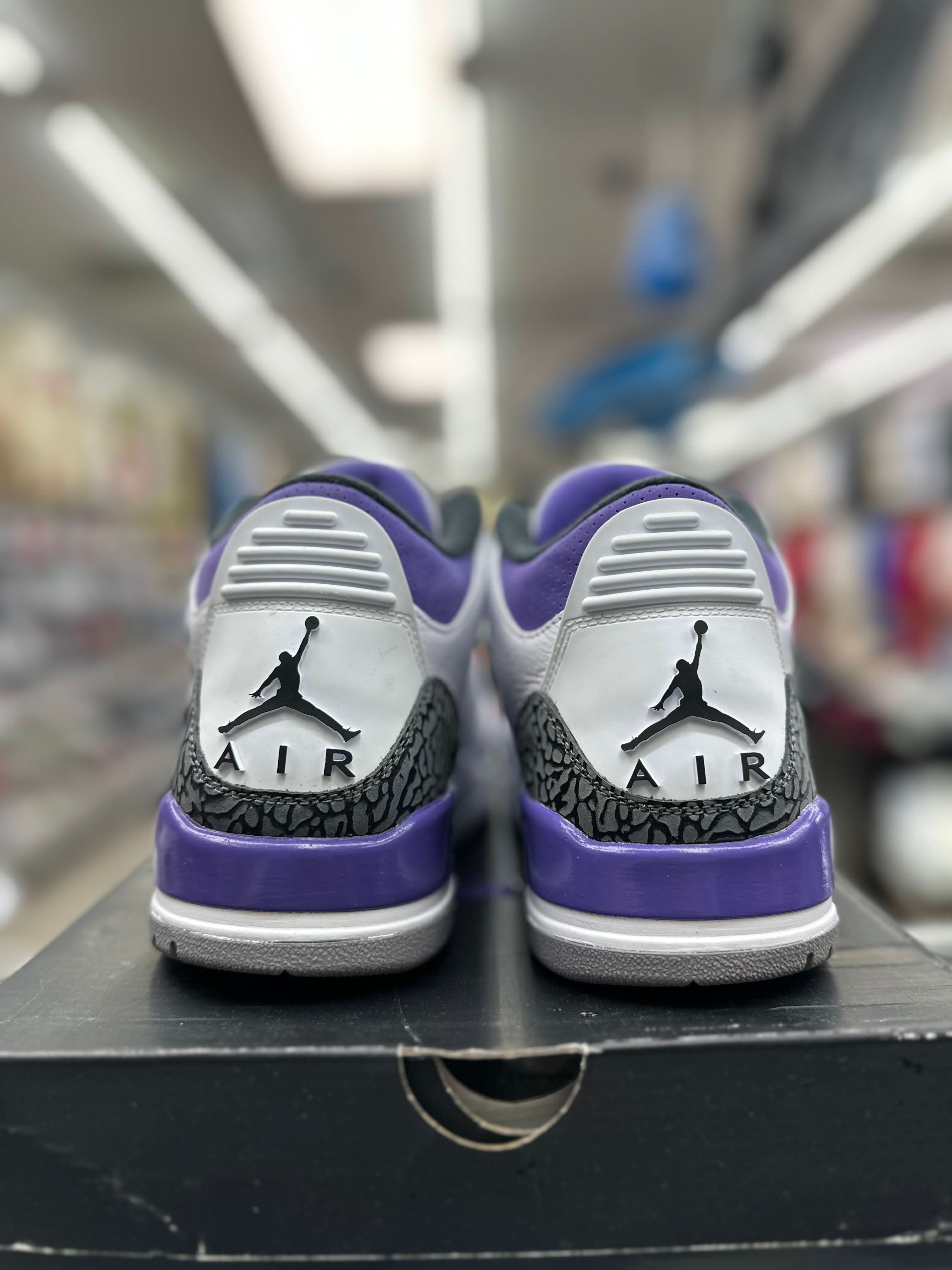 Air Jordan Retro 3 “Court Purple" *Size 10.5 Preowned*