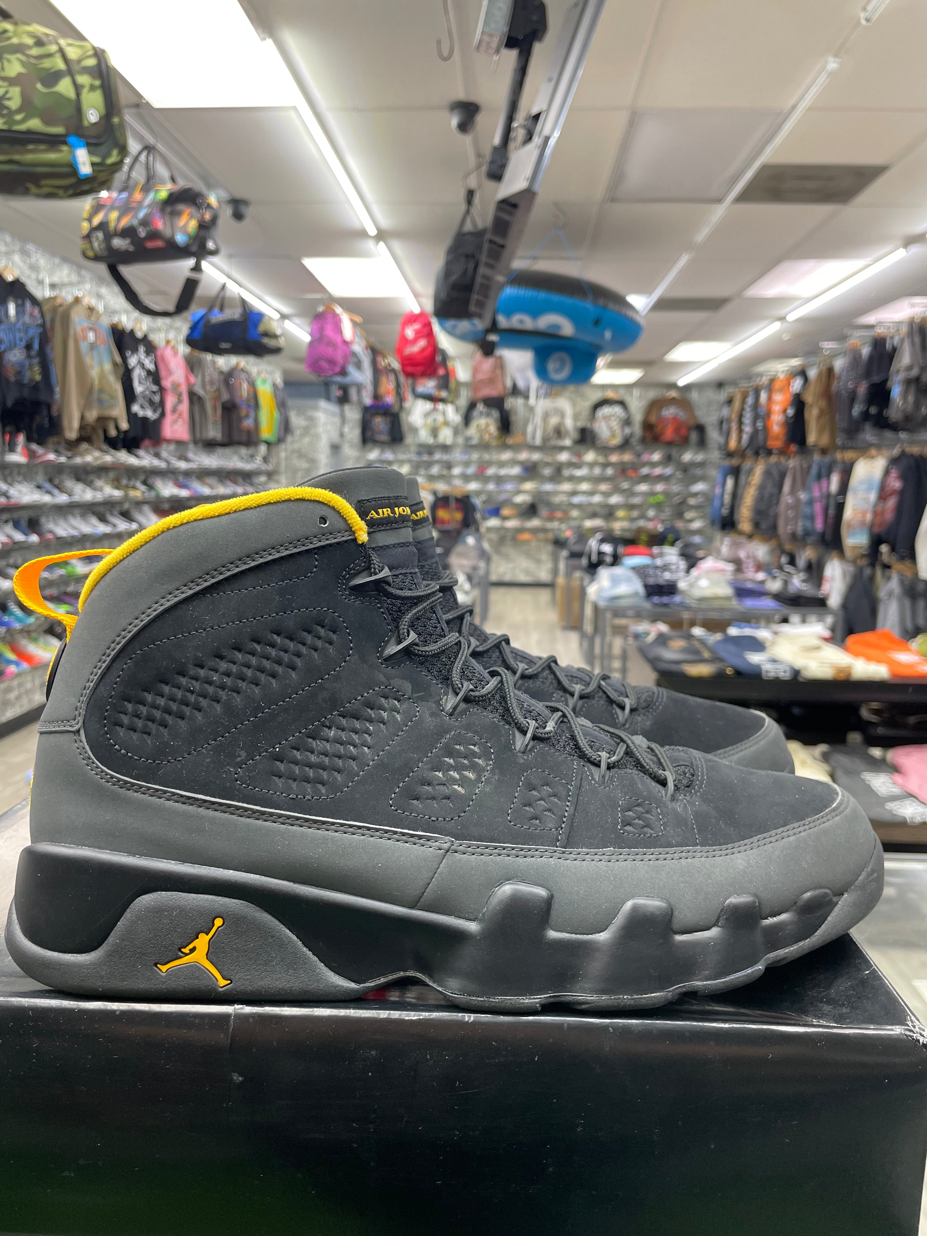 Air Jordan Retro 9 “Dark Charcoal University Gold” *Size 14 Preowned* (CT8019-070)