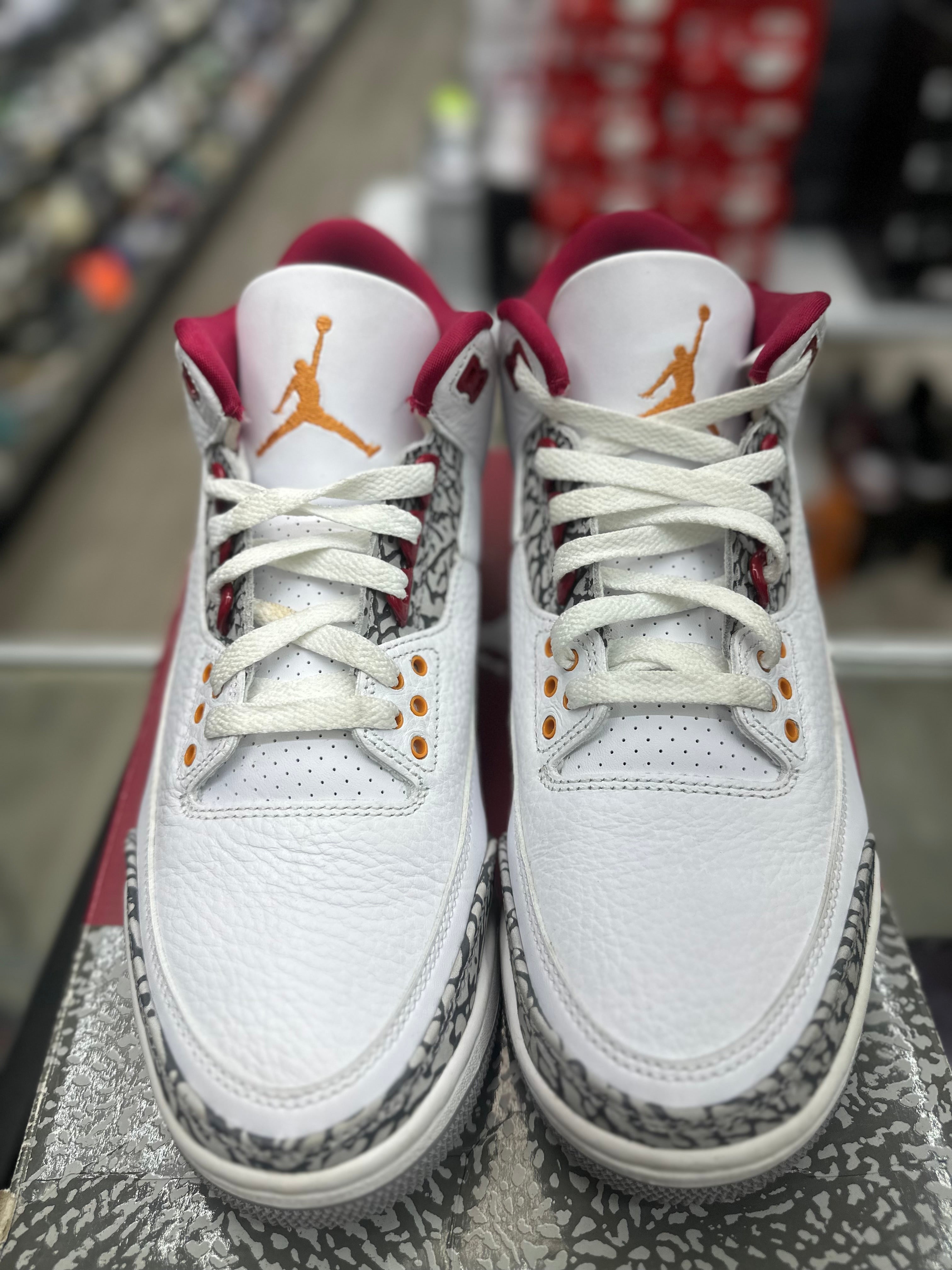 Air Jordan Retro 3  “Cardinal” *Size 9.5 Preowned*