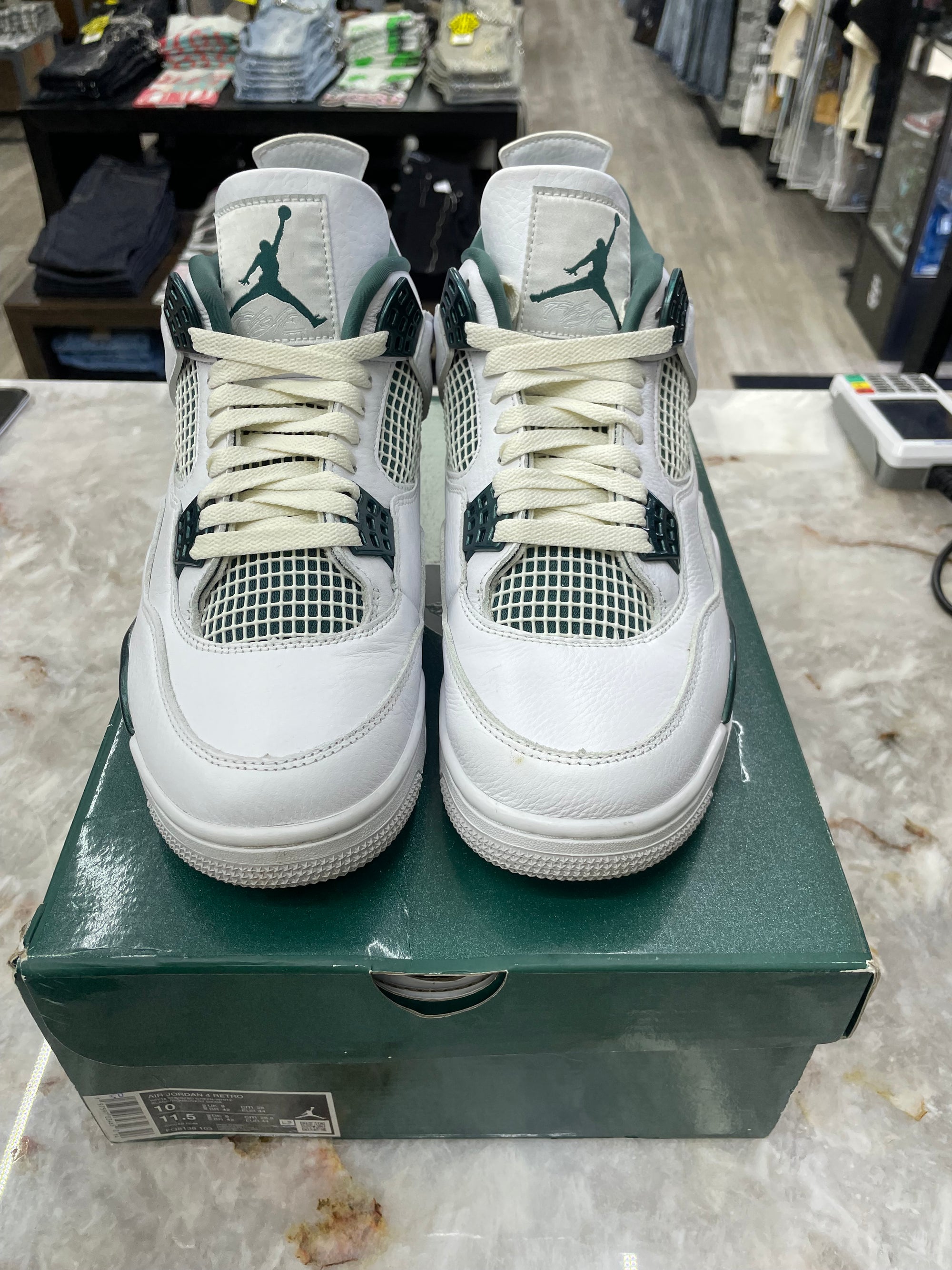 Air Jordan Retro 4 “Oxidized Green” *Size 10 Preowned* (FQ8138-103)